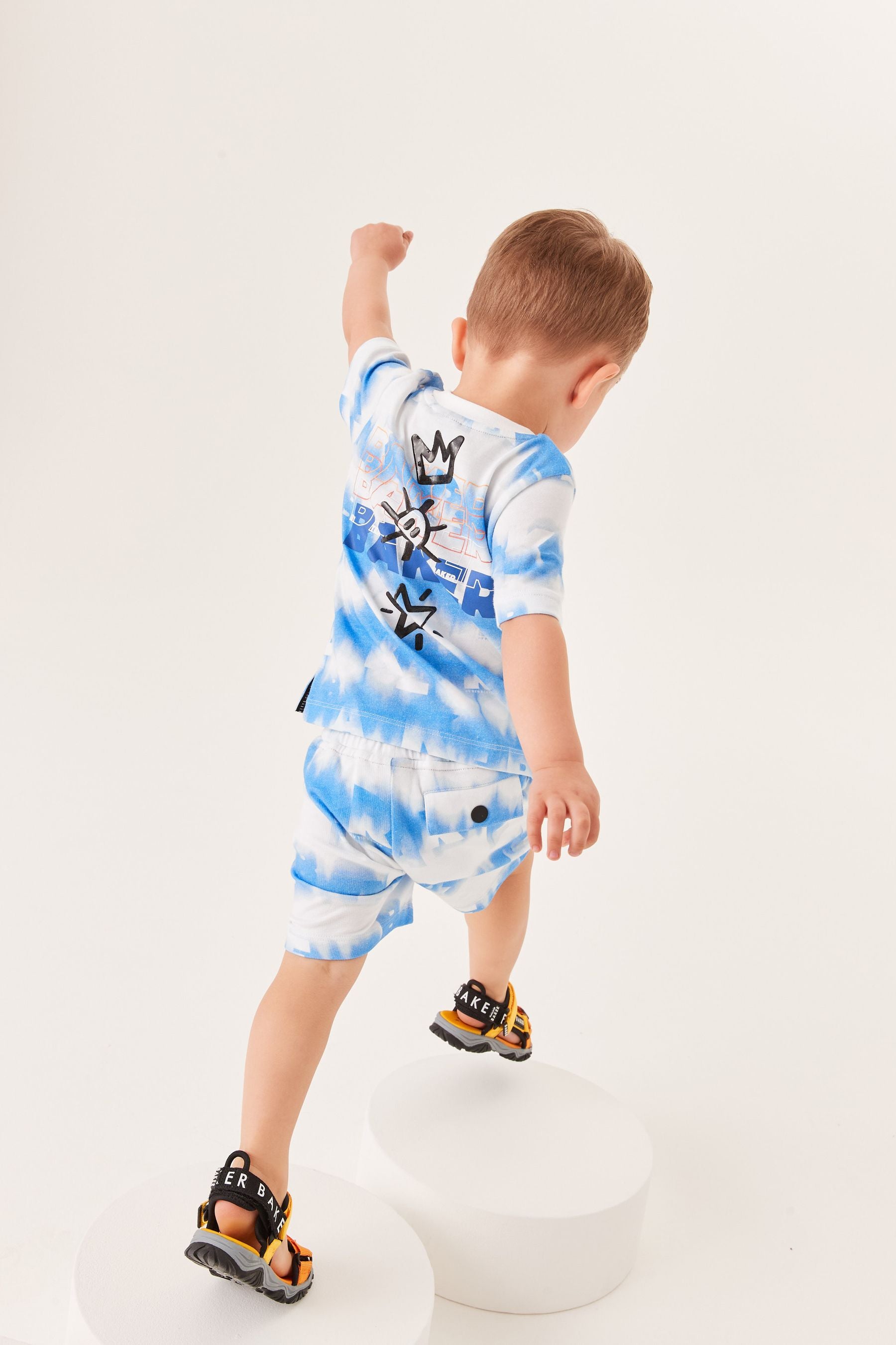 Baker by Ted Baker Blue Tie-Dye T-Shirt and Shorts Set