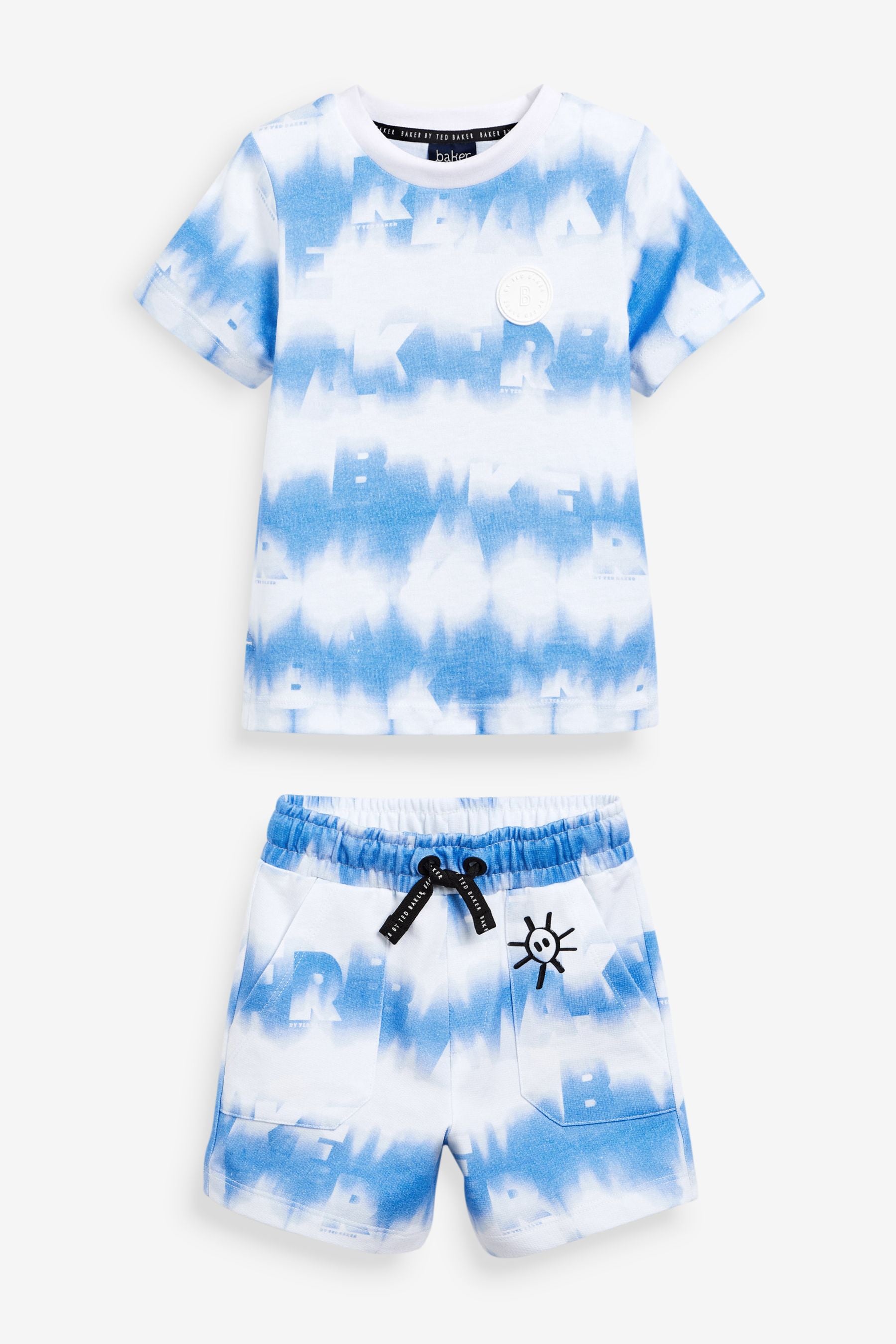 Baker by Ted Baker Blue Tie-Dye T-Shirt and Shorts Set