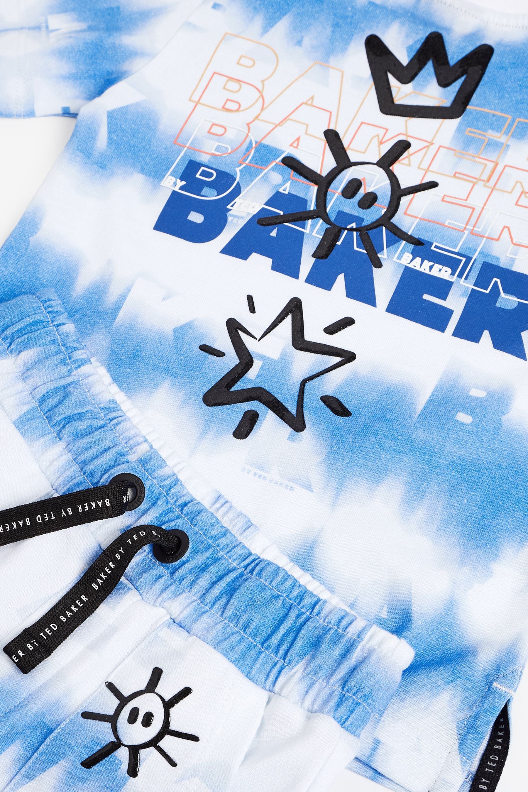 Baker by Ted Baker Blue Tie-Dye T-Shirt and Shorts Set