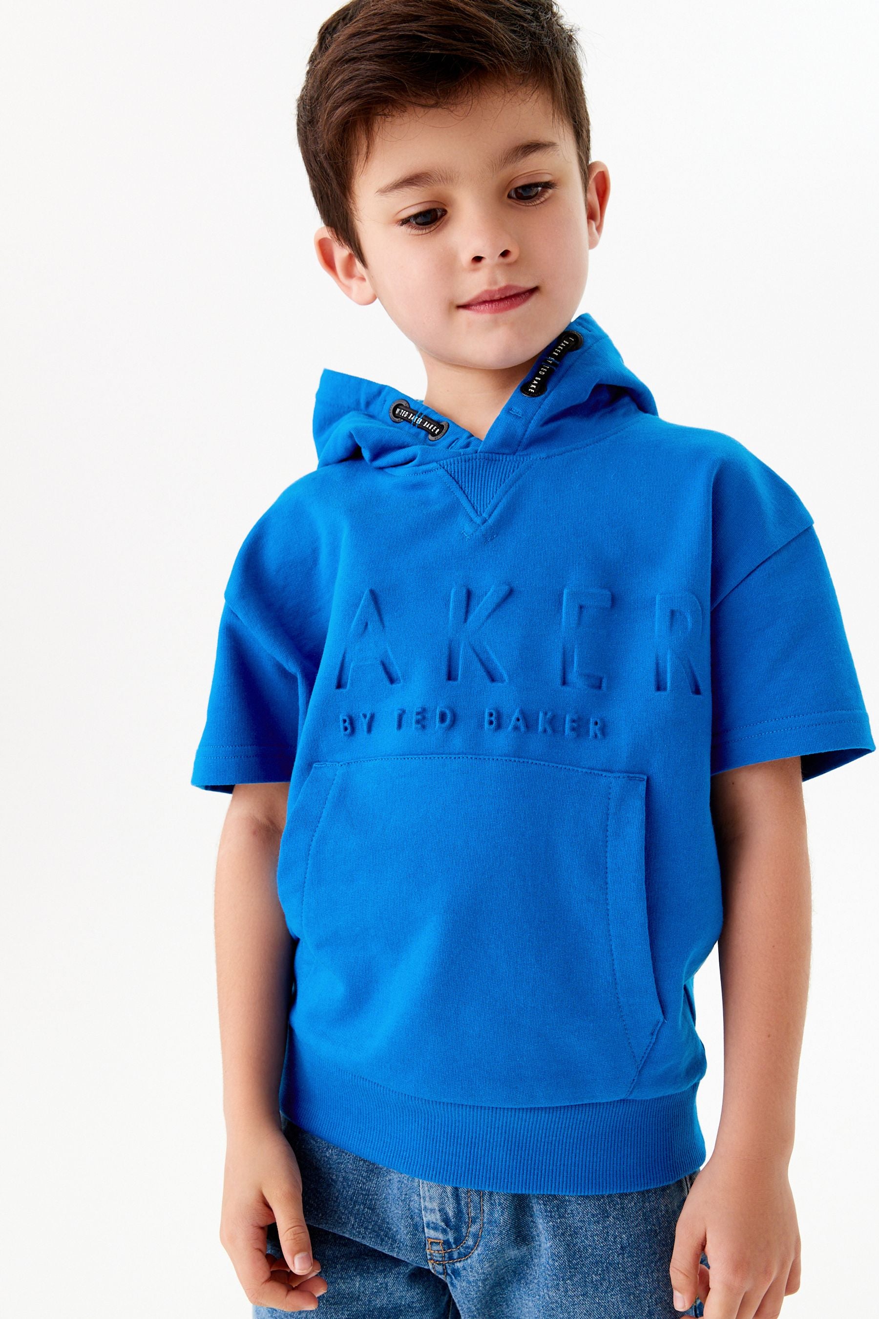 Baker by Ted Baker Boys Blue Short Sleeve Hoodie