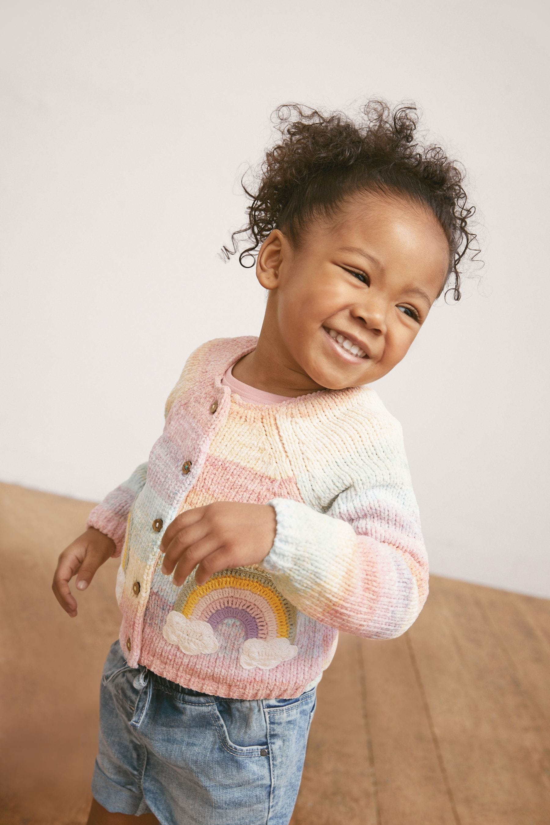 Rainbow Crochet Super Soft Chenille Cardigan (3mths-7yrs)