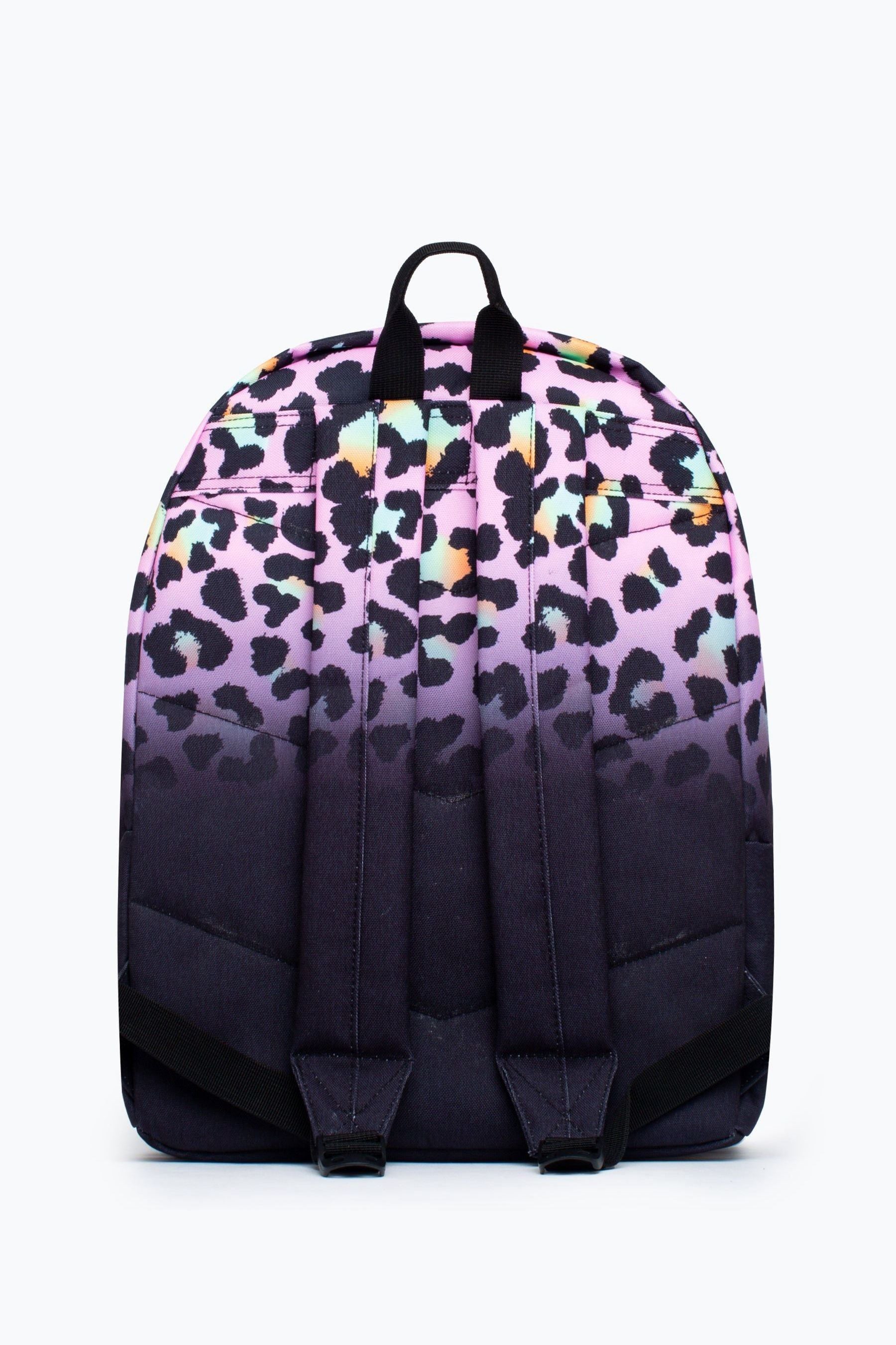 Pink Hype. Pink Disco Leopard Fade Crest Backpack