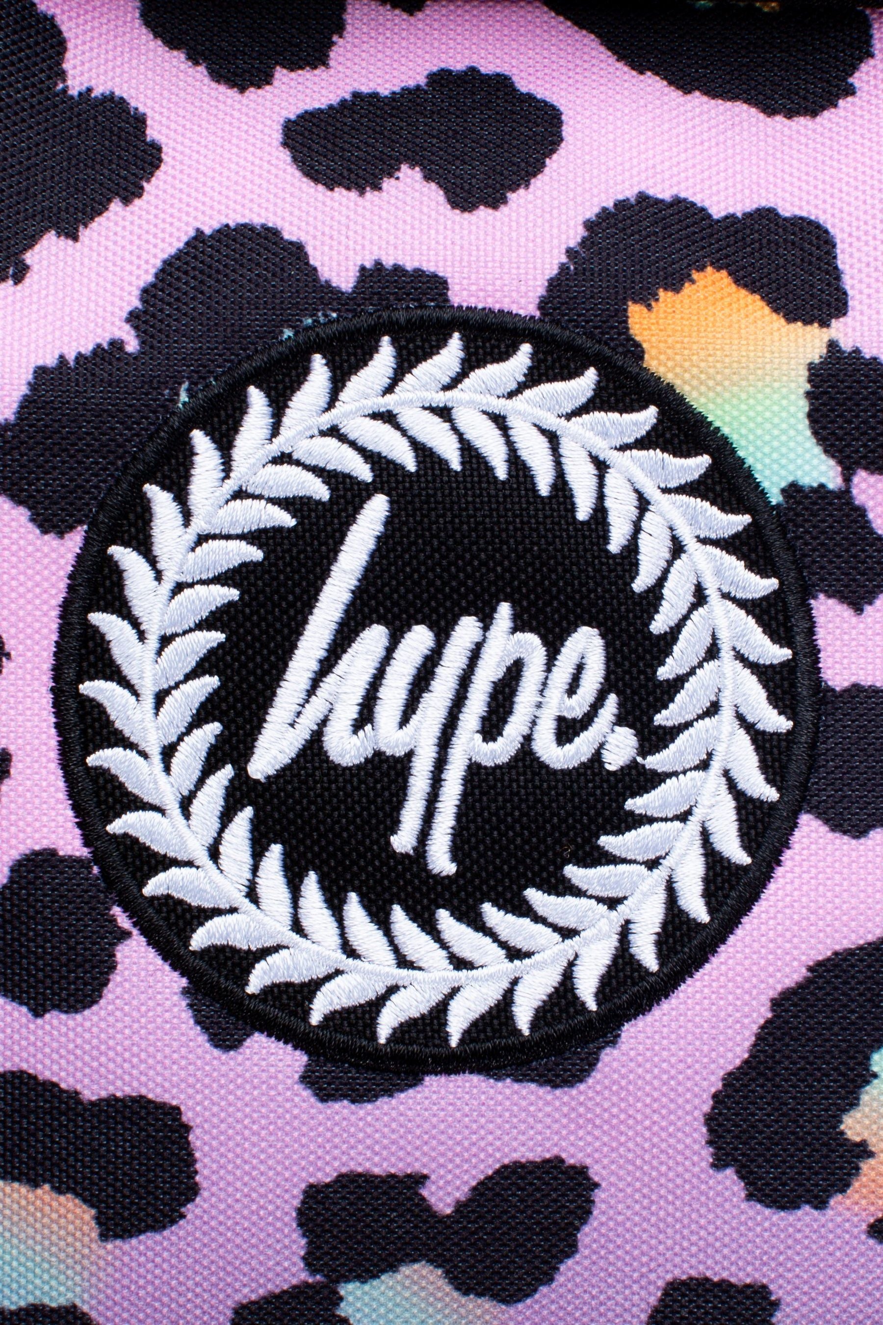 Pink Hype. Pink Disco Leopard Fade Crest Backpack