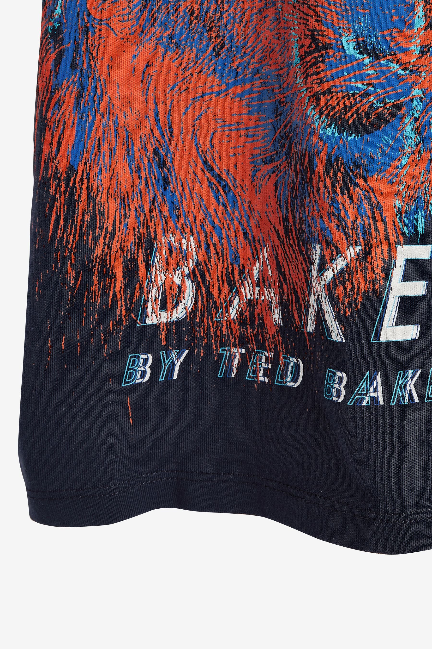 Baker by Ted Baker Boys Navy Lion Graphic T-Shirt