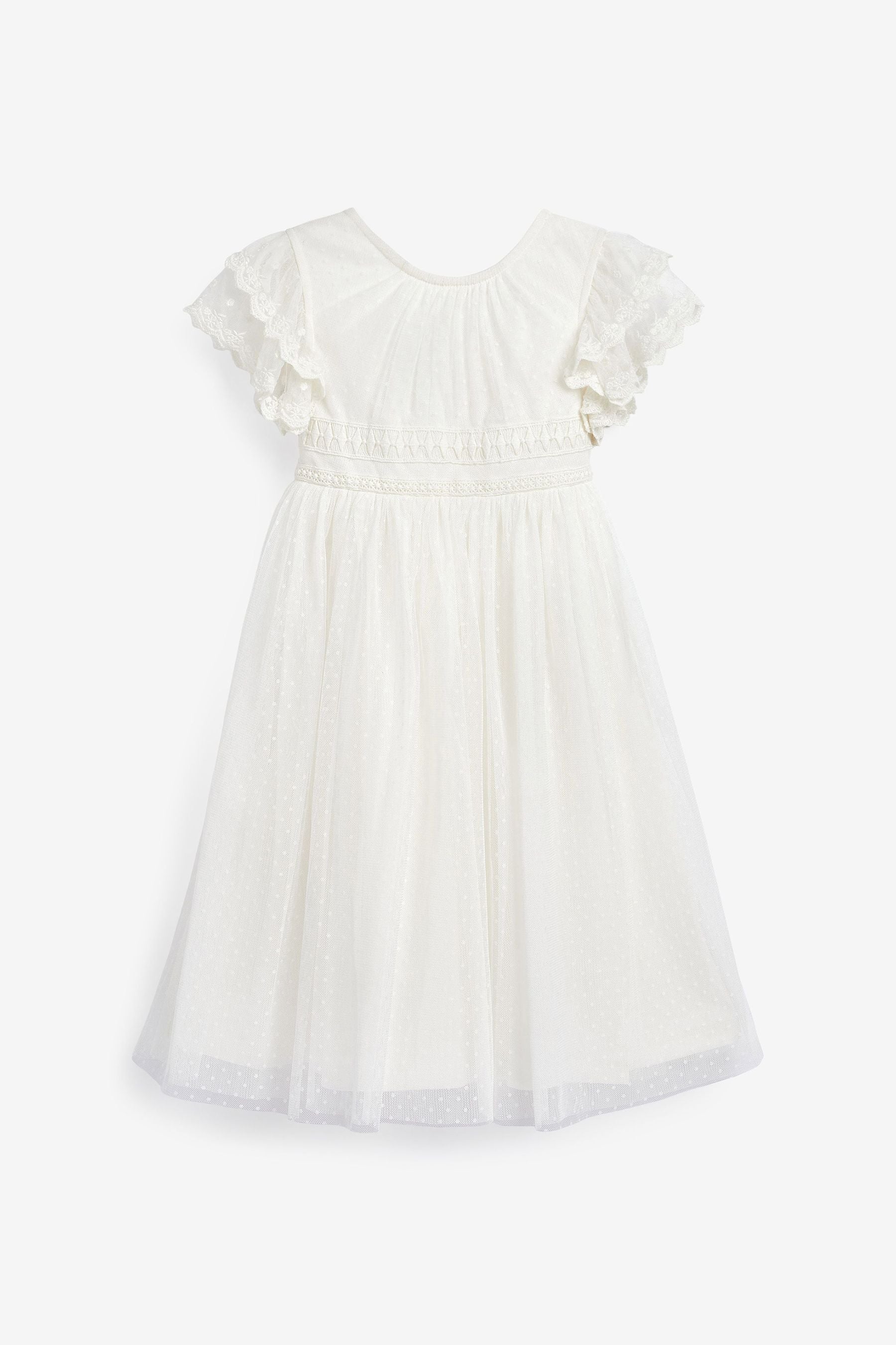 Ivory White Lace Bridesmaid Dress (3-16yrs)