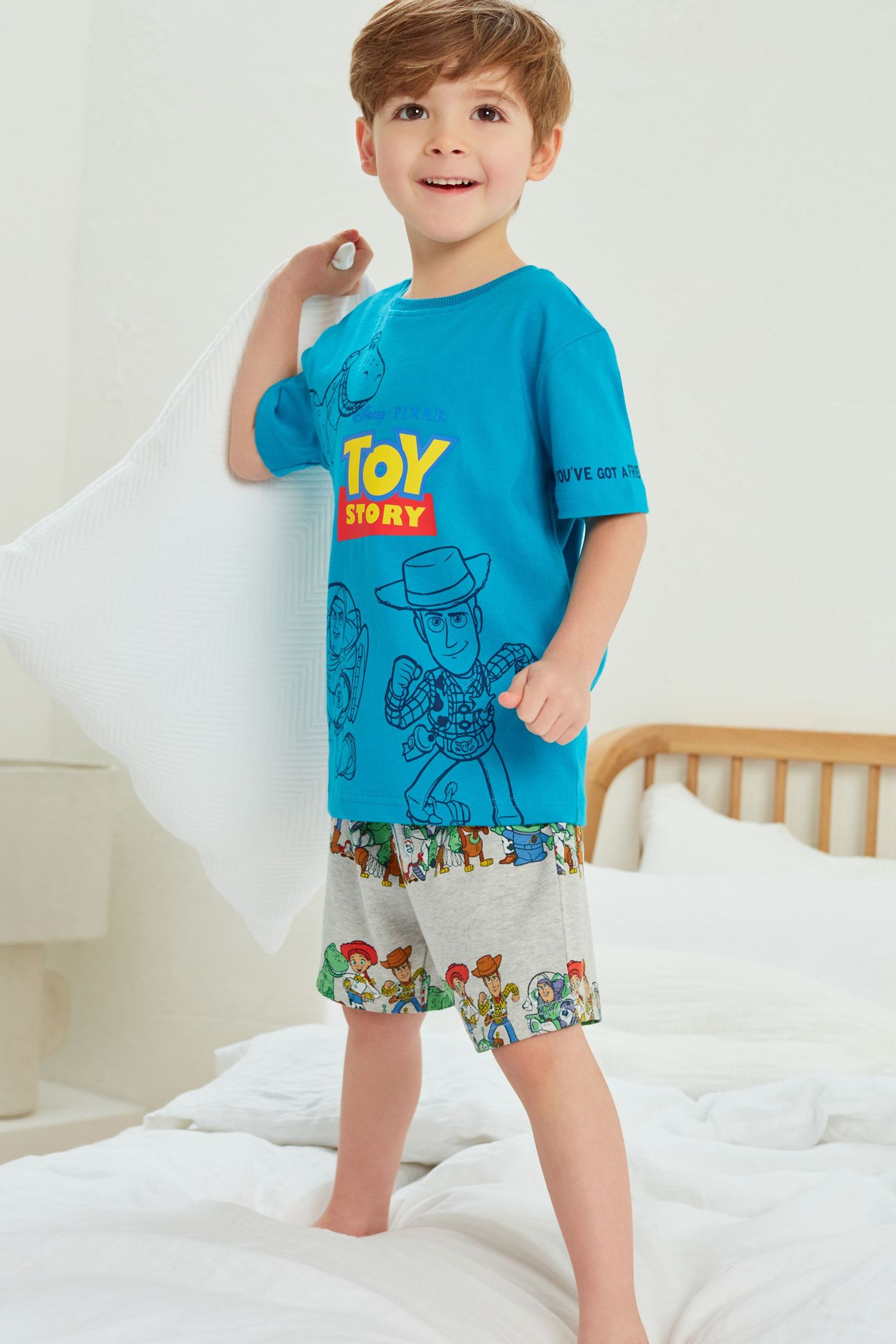 Blue/Grey Toy Story 2 Pack Short Pyjamas (9mths-8yrs)