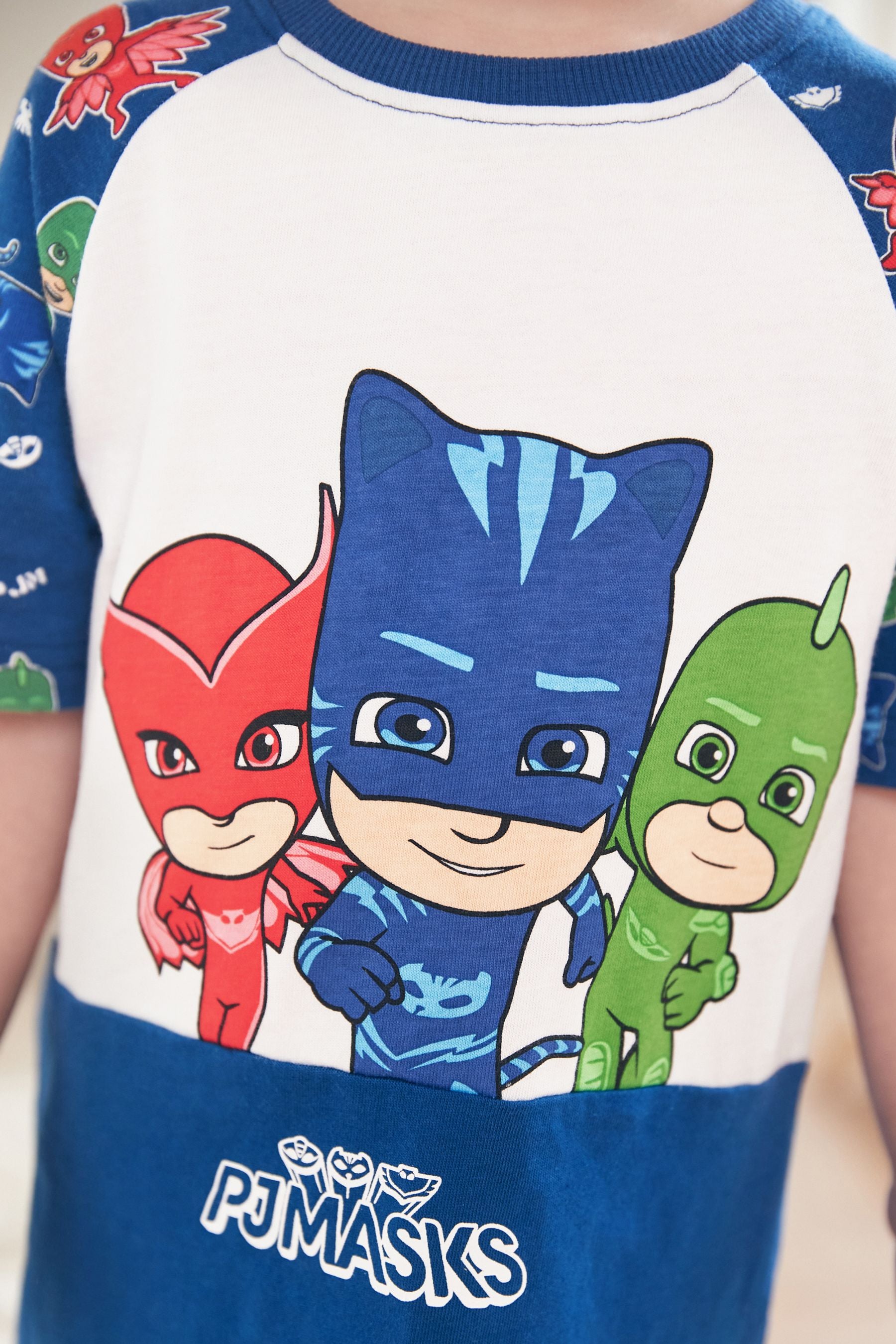 Blue/ White PJ Masks Short Pyjamas (9mths-8yrs)