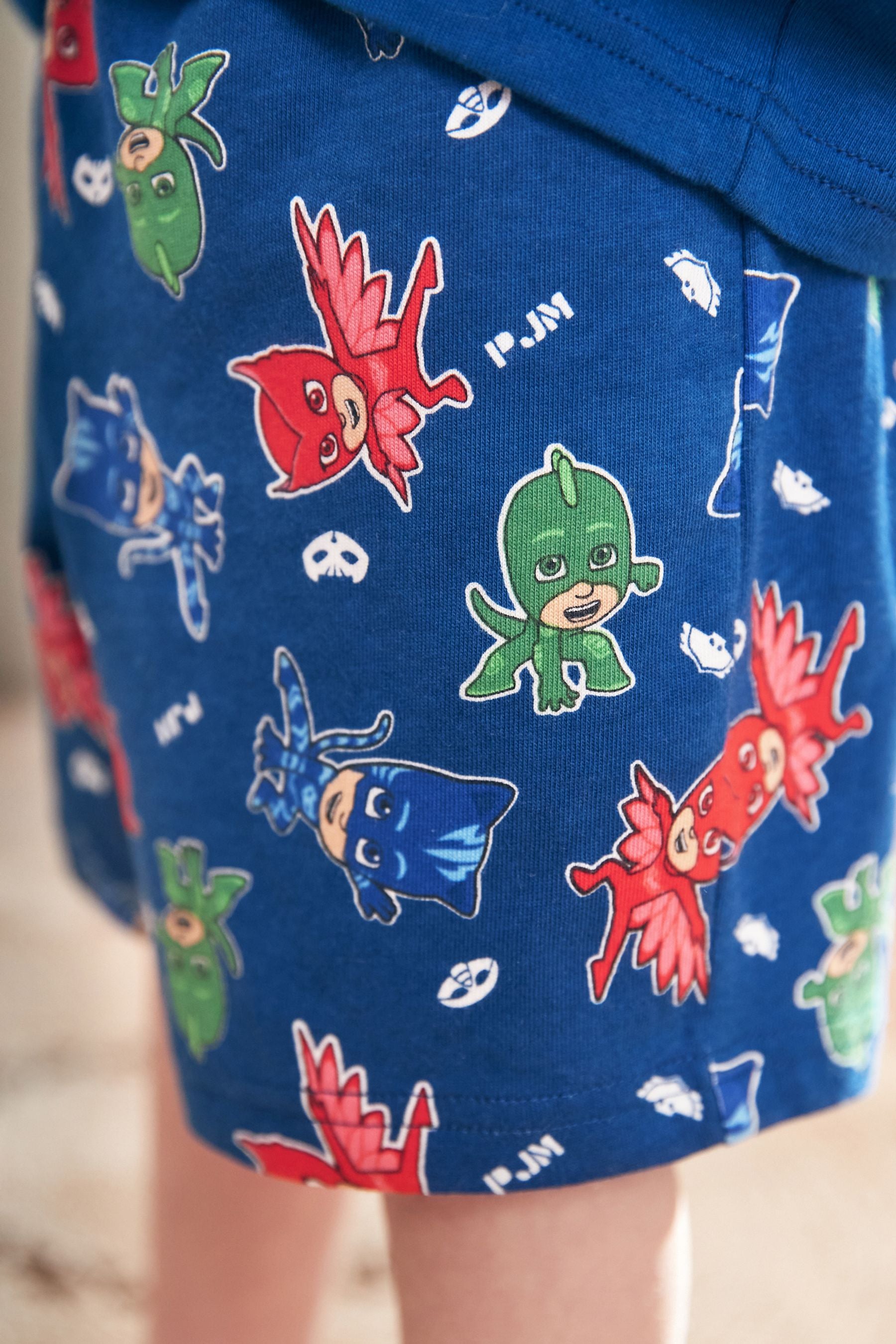 Blue/ White PJ Masks Short Pyjamas (9mths-8yrs)