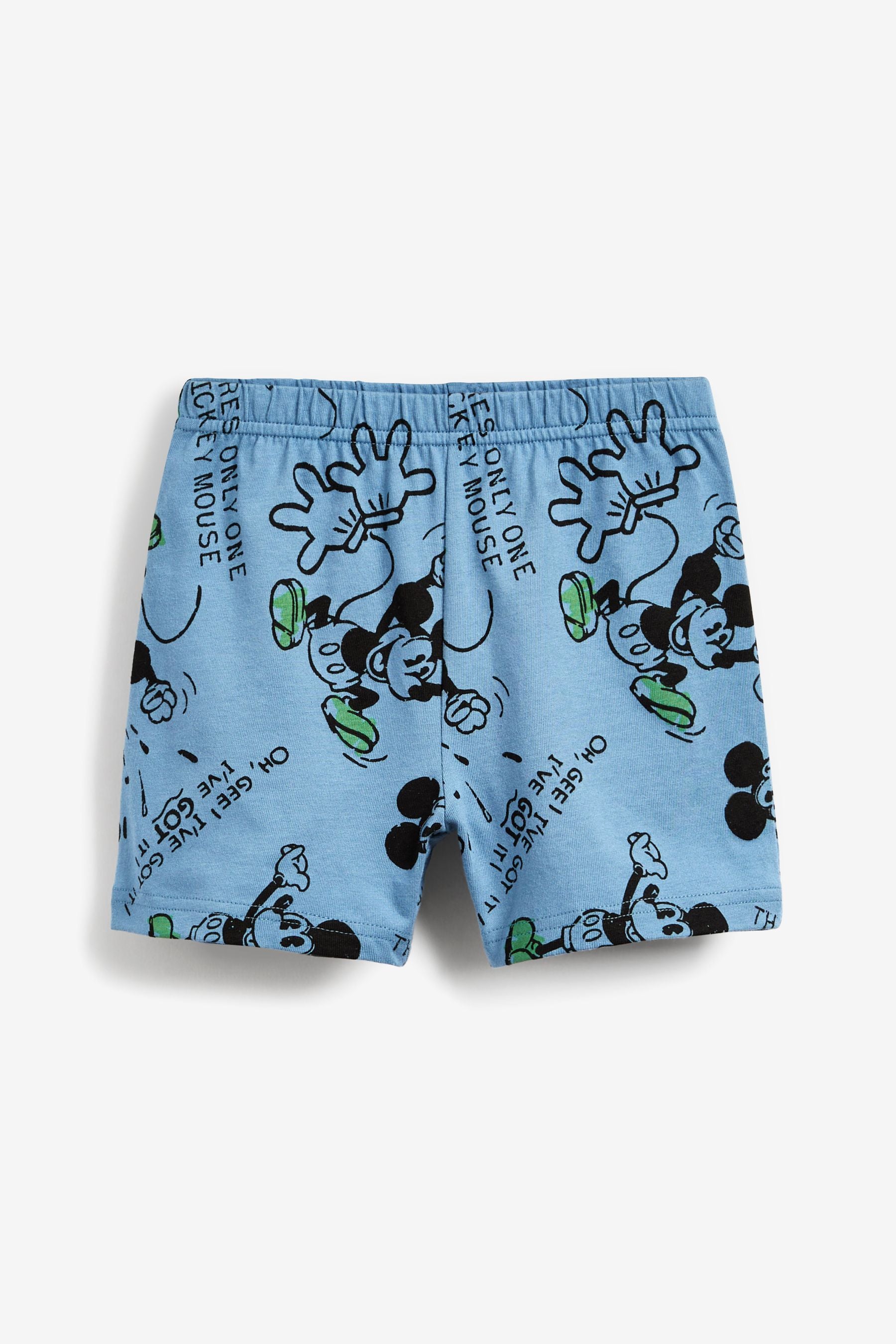 Mickey Mouse Blue/Tan Brown 2 Pack Short Pyjamas (9mths-8yrs)