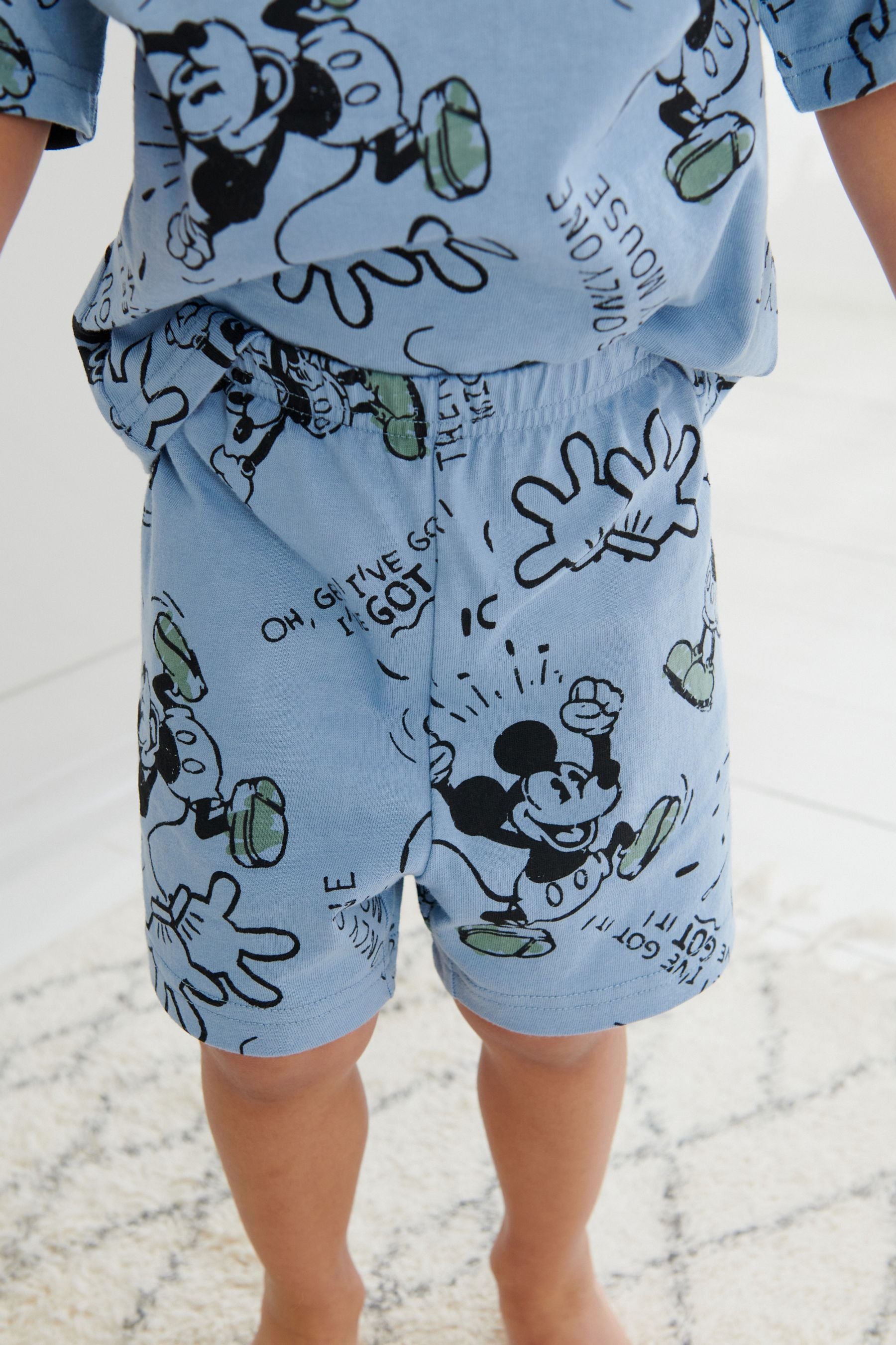 Mickey Mouse Blue/Tan Brown 2 Pack Short Pyjamas (9mths-8yrs)