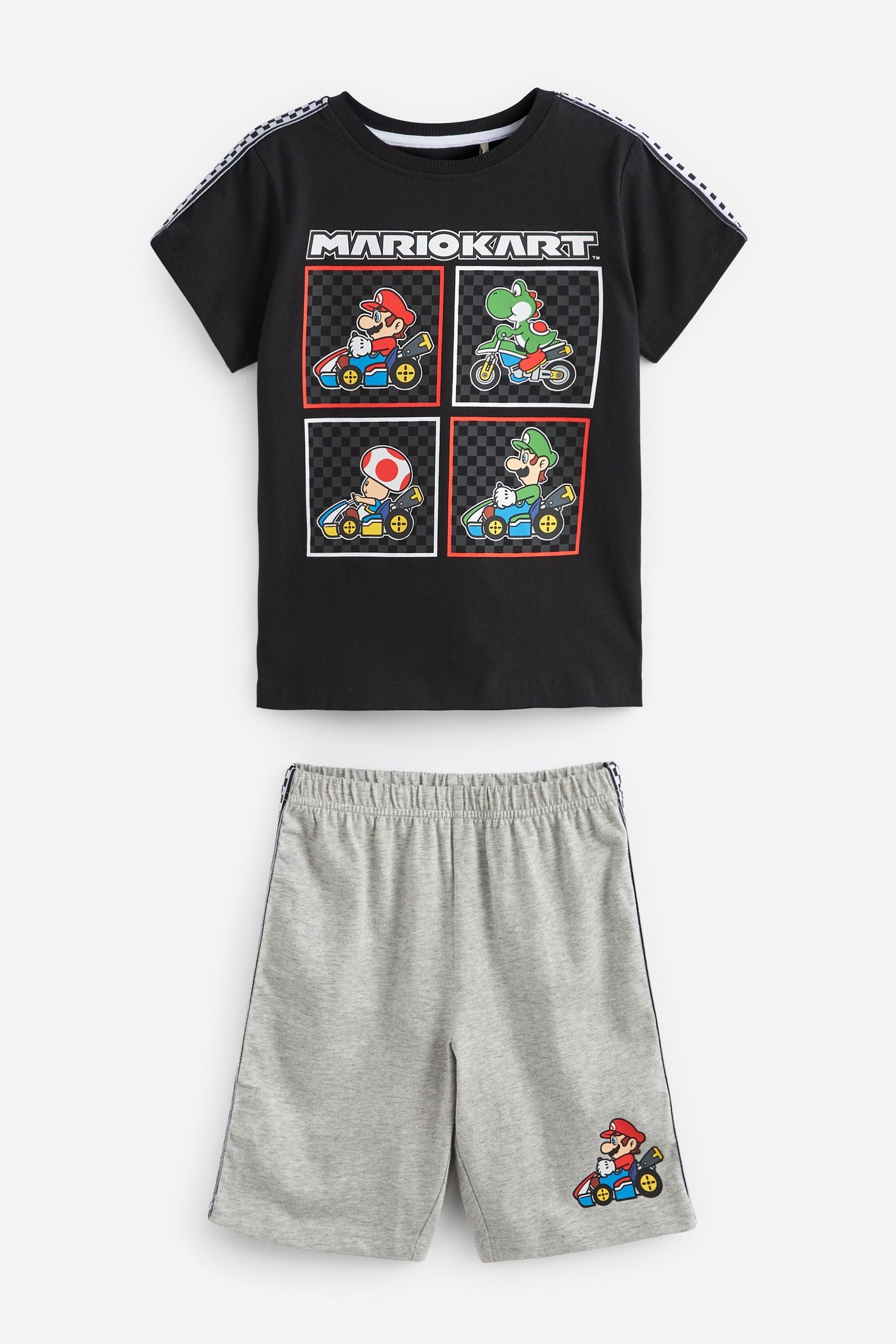 Red/Black Mario Kart 2 Pack Short Pyjamas (3-16yrs)