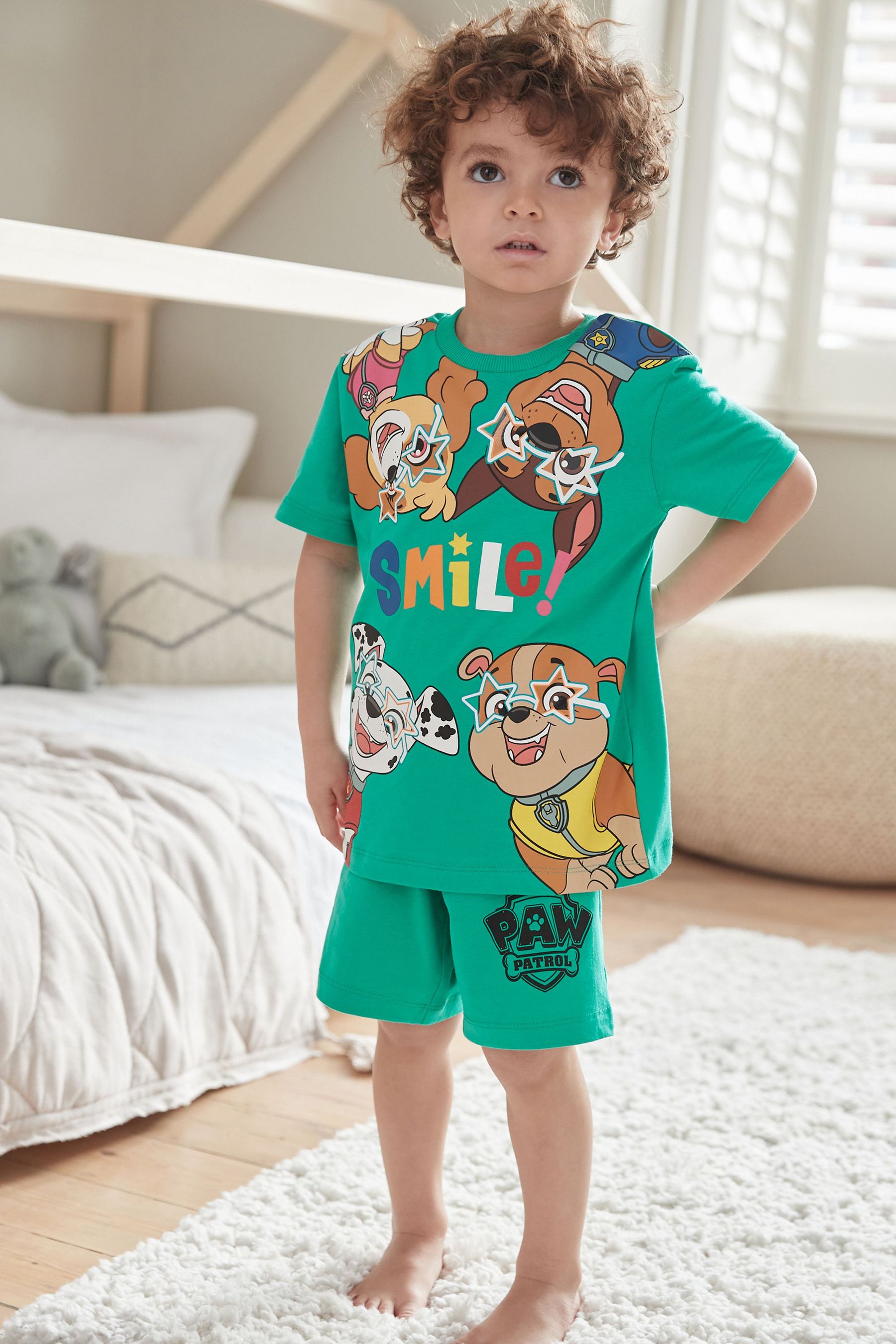 Green/White/Grey PAW Patrol 3 Pack Short Pyjamas (9mths-8yrs)