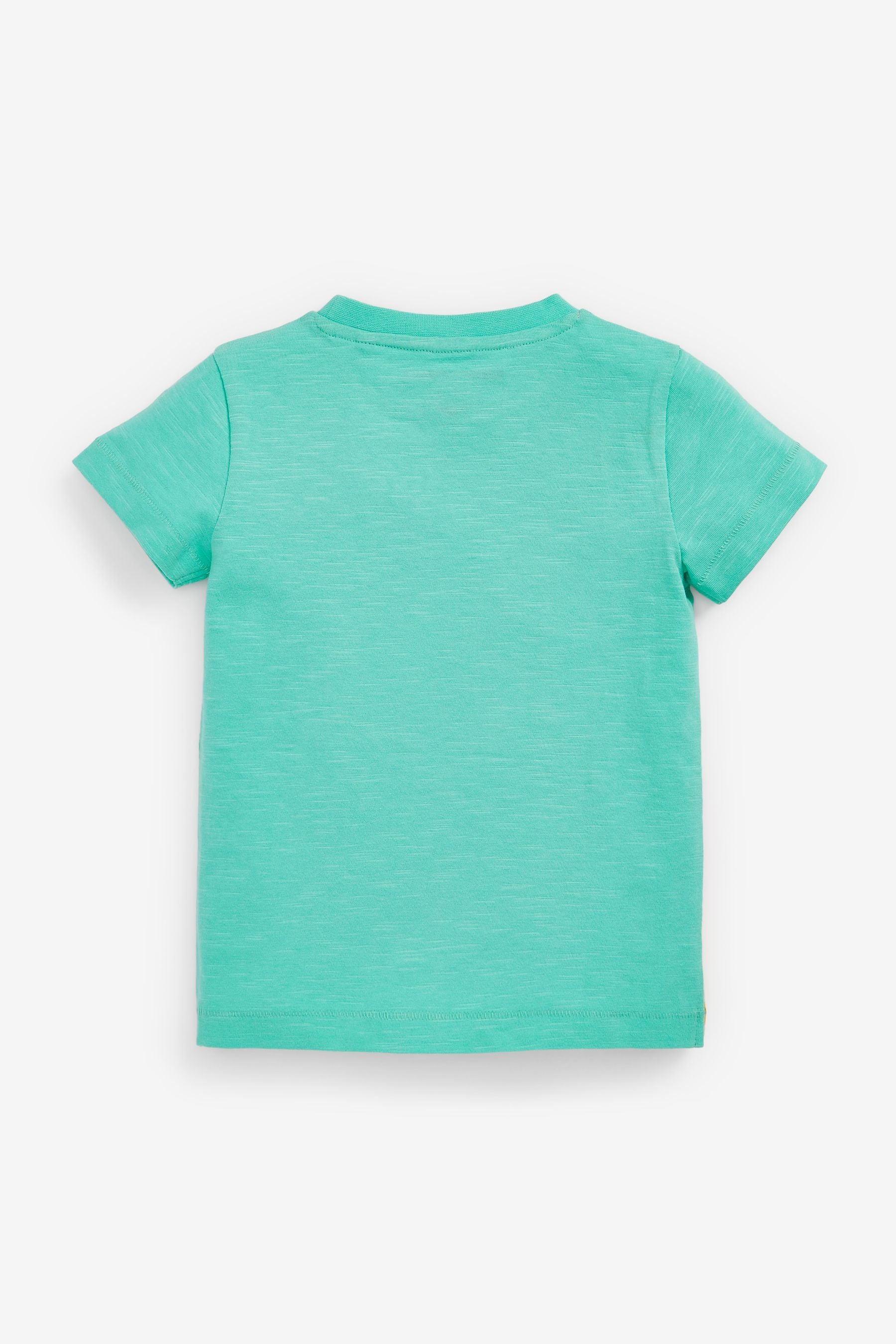 Turquoise Blue Rocket Appliqu T-Shirt (3mths-7yr