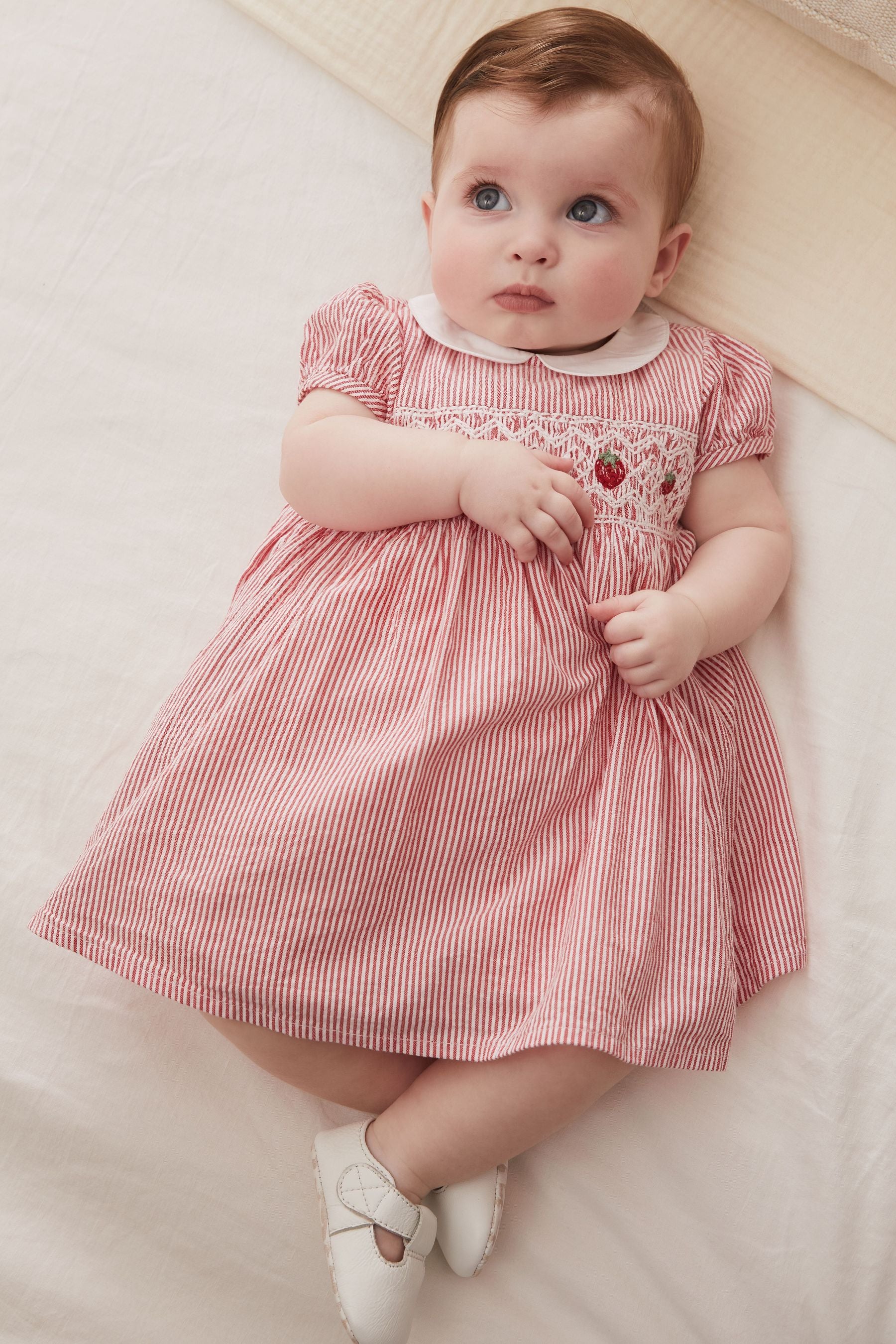 Red Baby Dress And Knickers Set (0mths-2yrs)