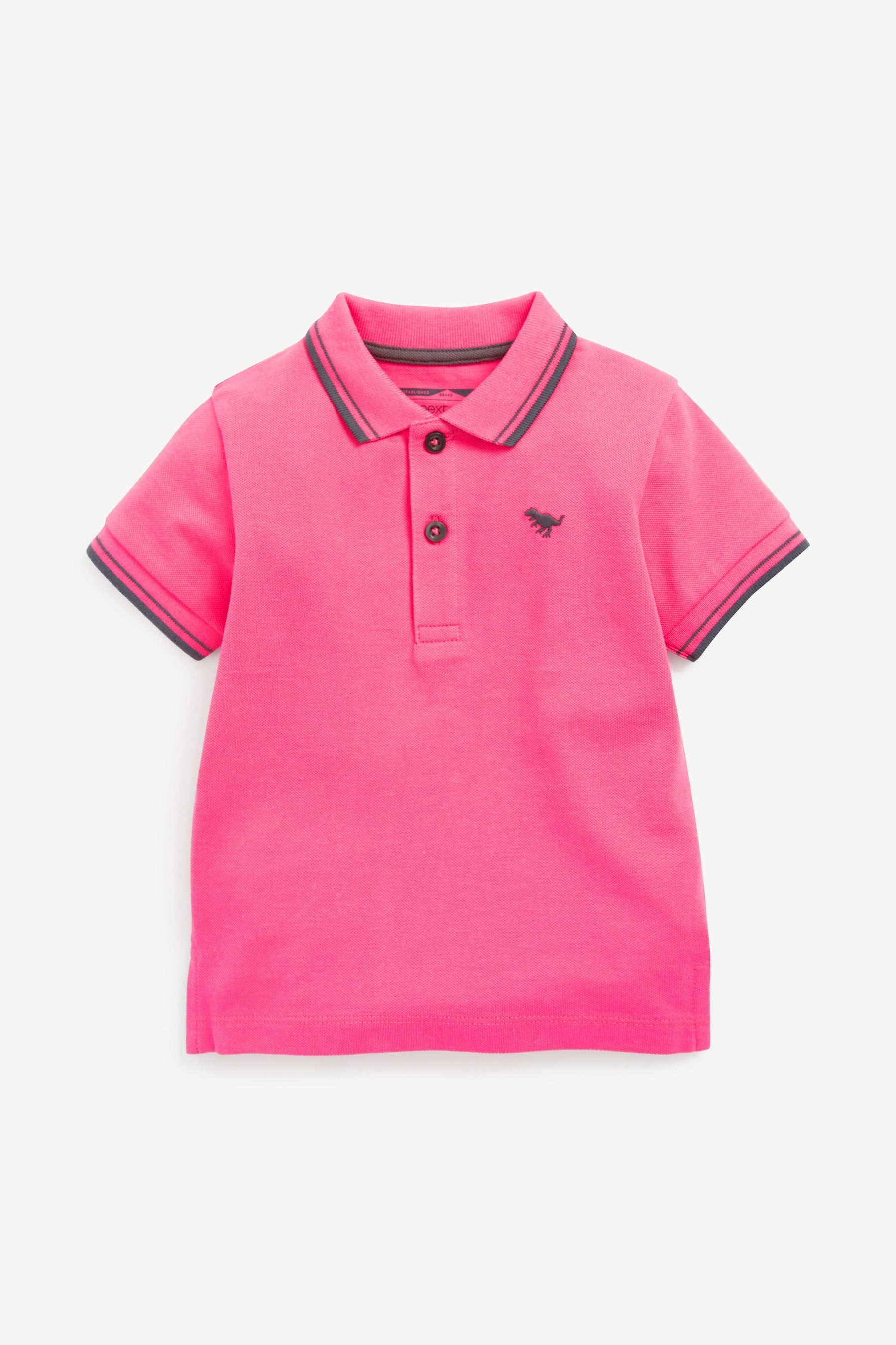 Pink Short Sleeve Plain Polo Shirt (3mths-7yrs)