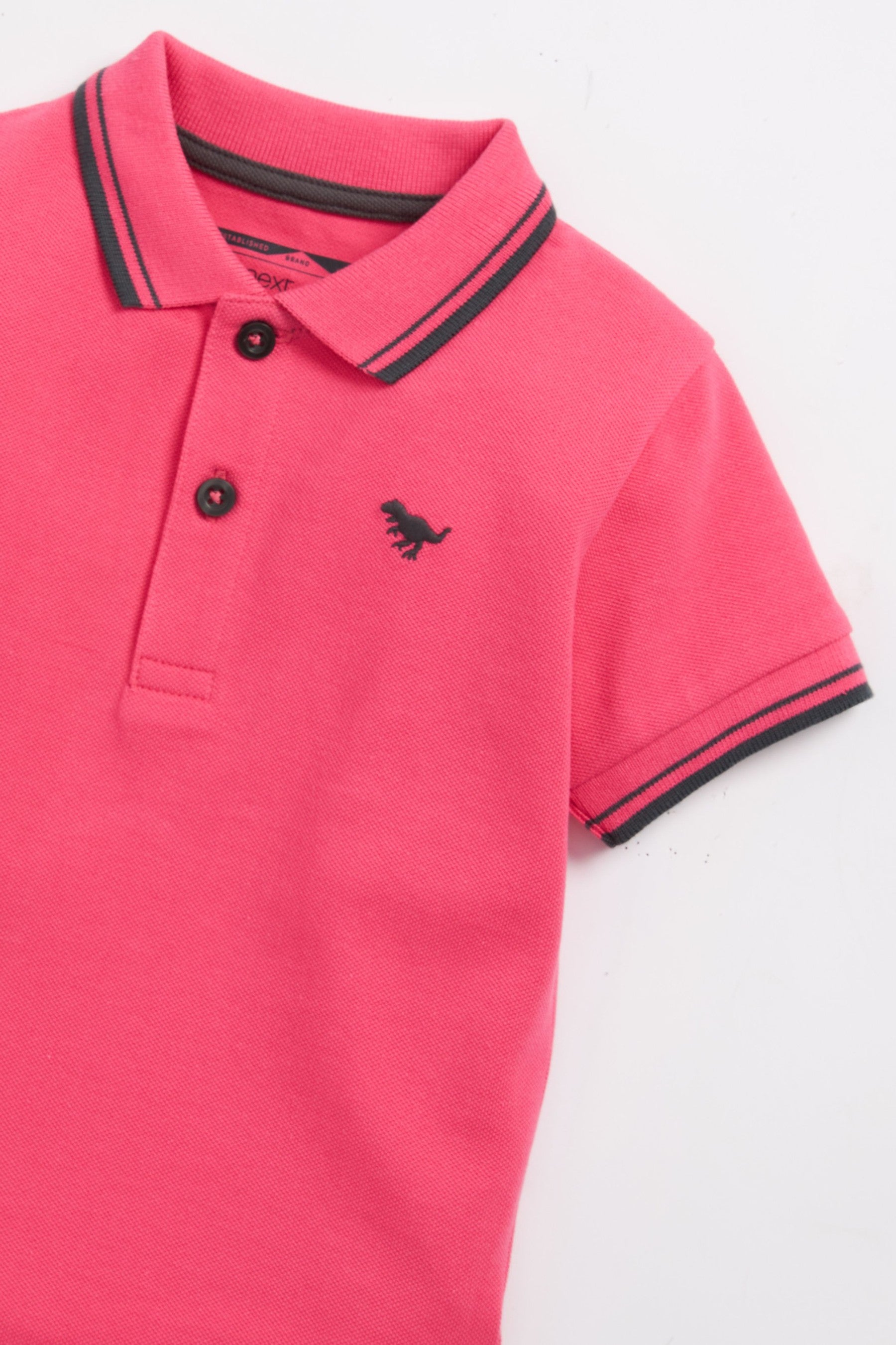 Pink Short Sleeve Plain Polo Shirt (3mths-7yrs)