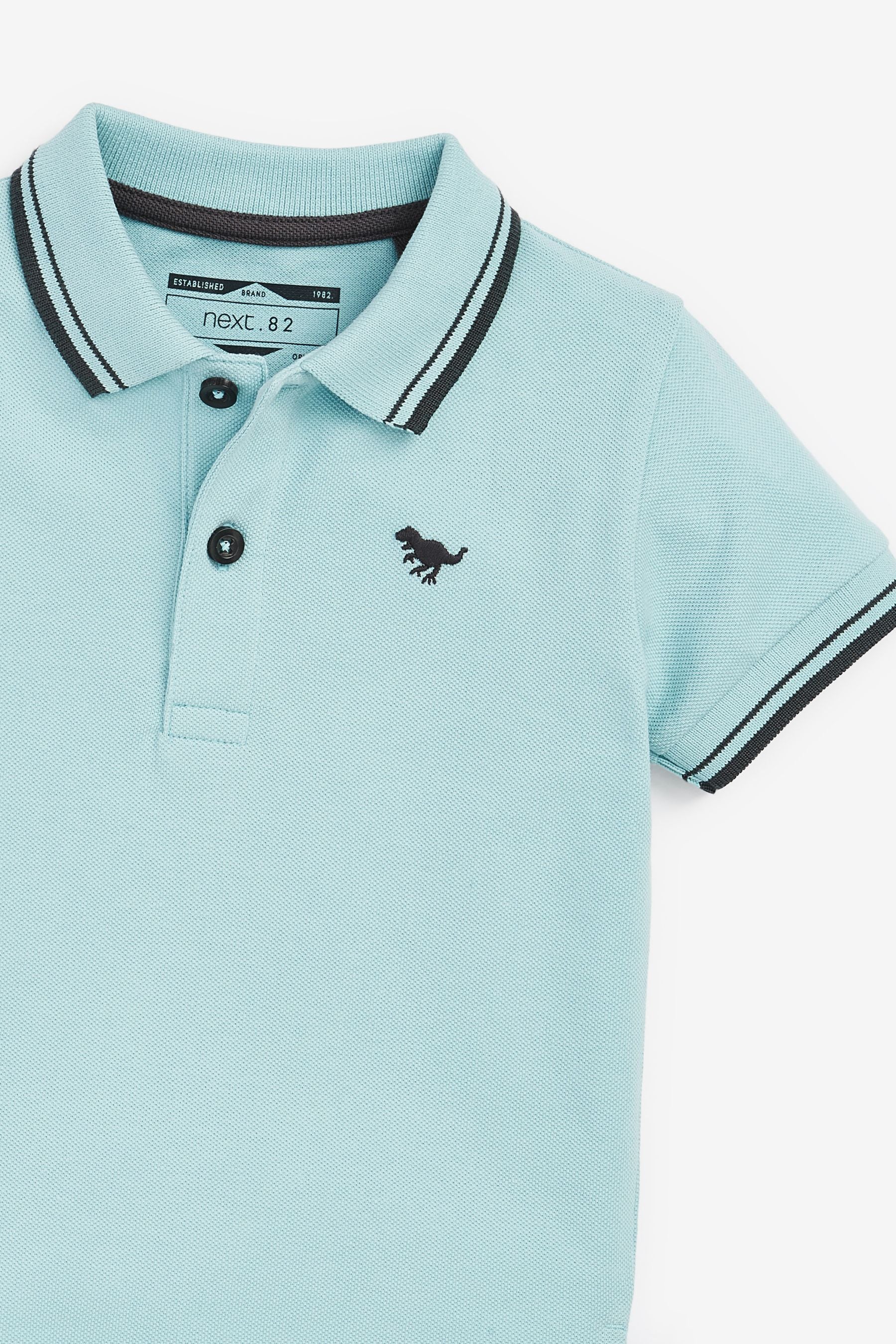 Mint Blue Short Sleeve Plain Polo Shirt (3mths-7yrs)