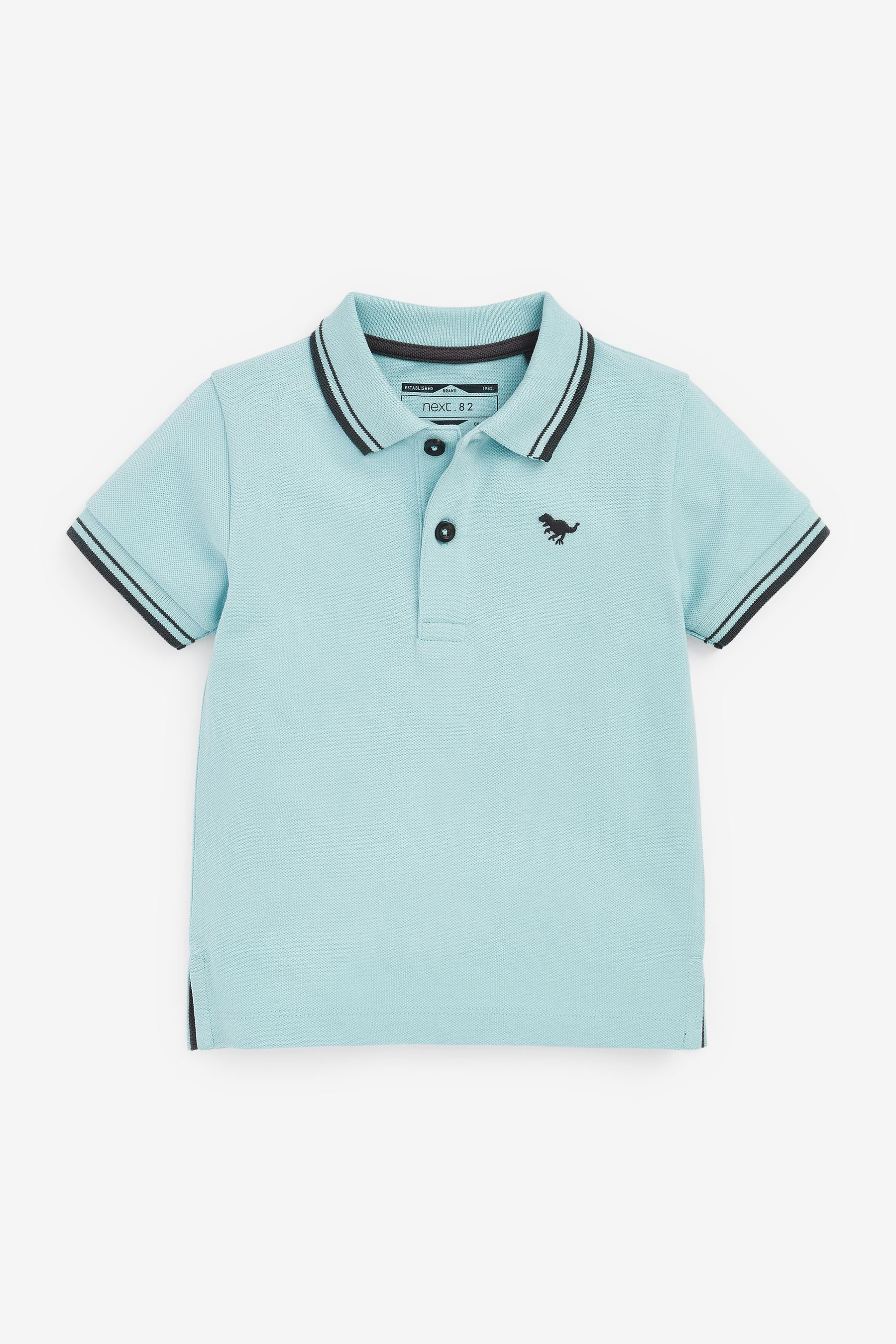 Mint Blue Short Sleeve Plain Polo Shirt (3mths-7yrs)