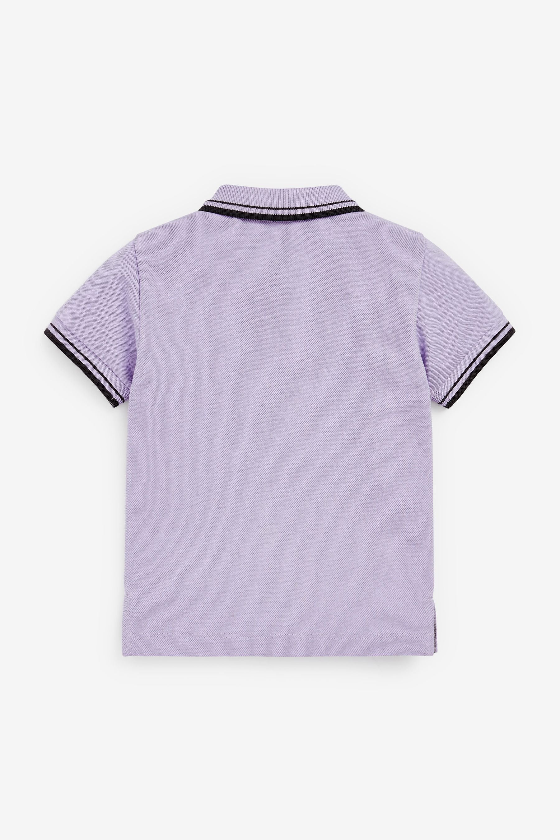 Lilac Purple Short Sleeve Plain Polo Shirt (3mths-7yrs)