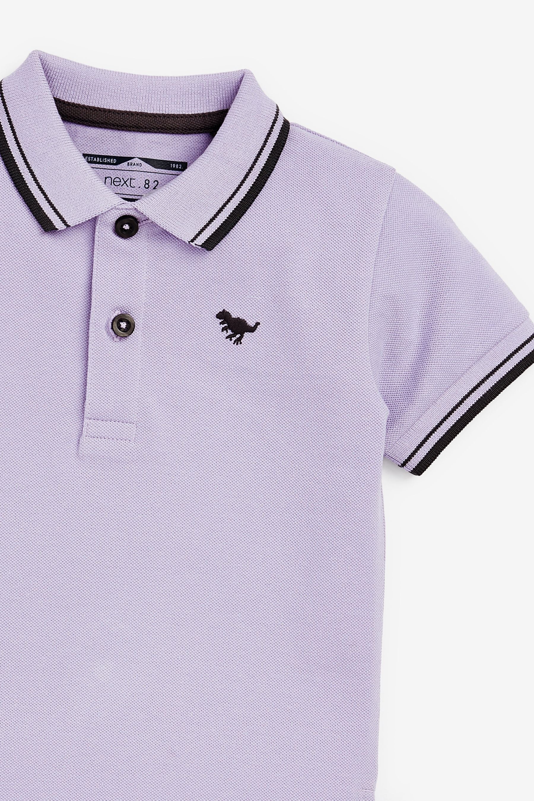 Lilac Purple Short Sleeve Plain Polo Shirt (3mths-7yrs)