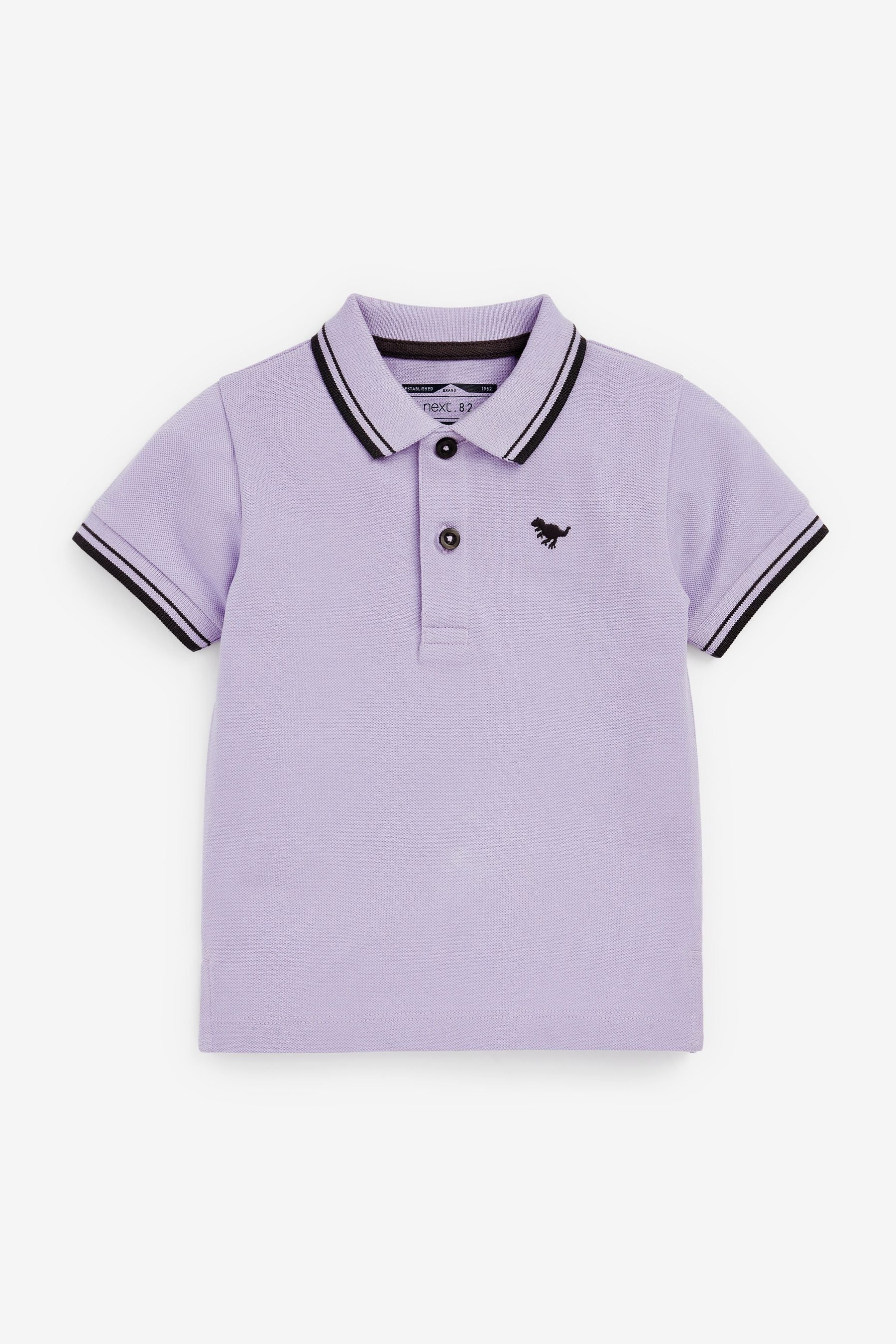 Lilac Purple Short Sleeve Plain Polo Shirt (3mths-7yrs)