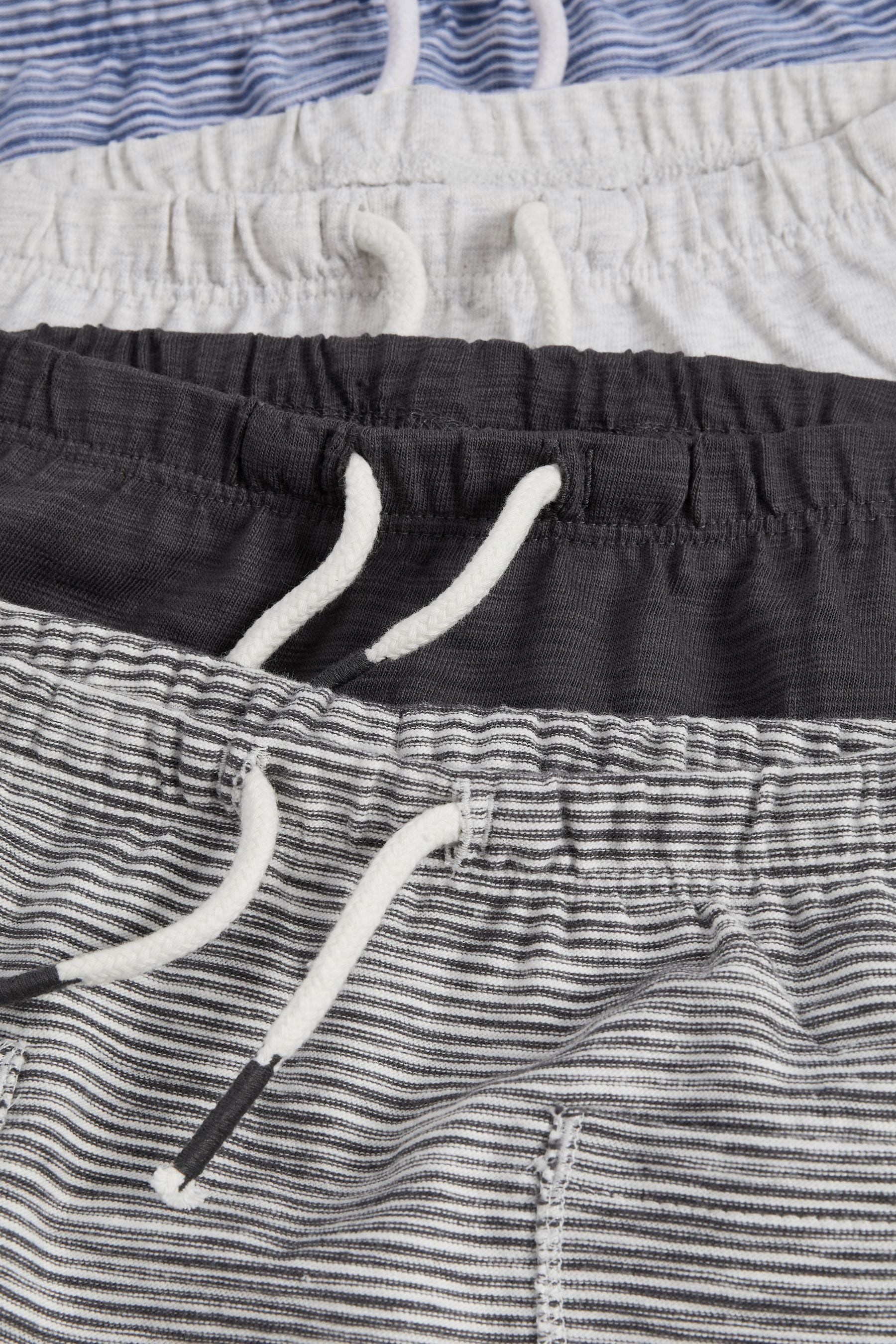 Grey and Navy Blue Baby 4 Pack Shorts