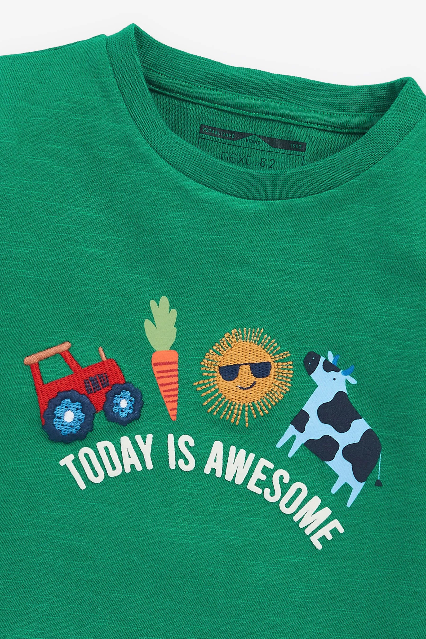 Blue/Green Farm 3 Pack T-Shirts (3mths-7yrs)