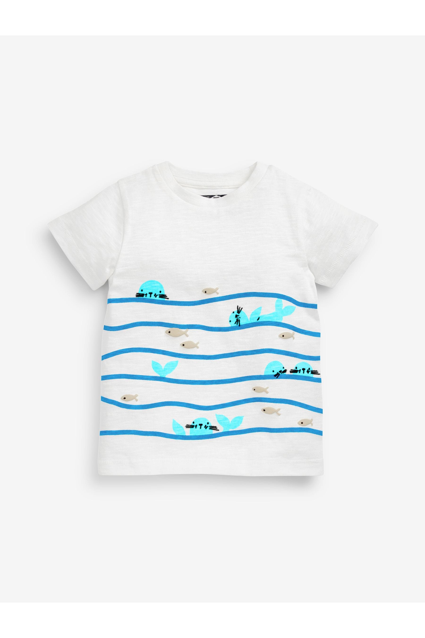 Blue/Yellow Seagull 3 Pack T-Shirts (3mths-7yrs)