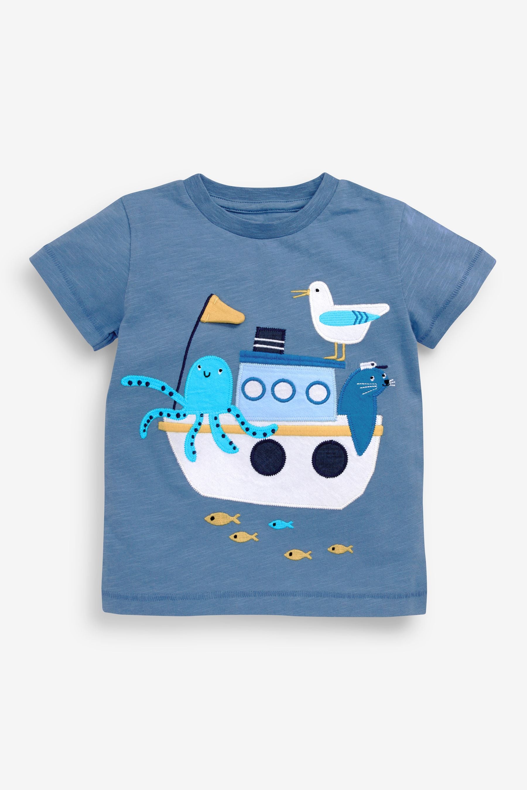 Blue/Yellow Seagull 3 Pack T-Shirts (3mths-7yrs)