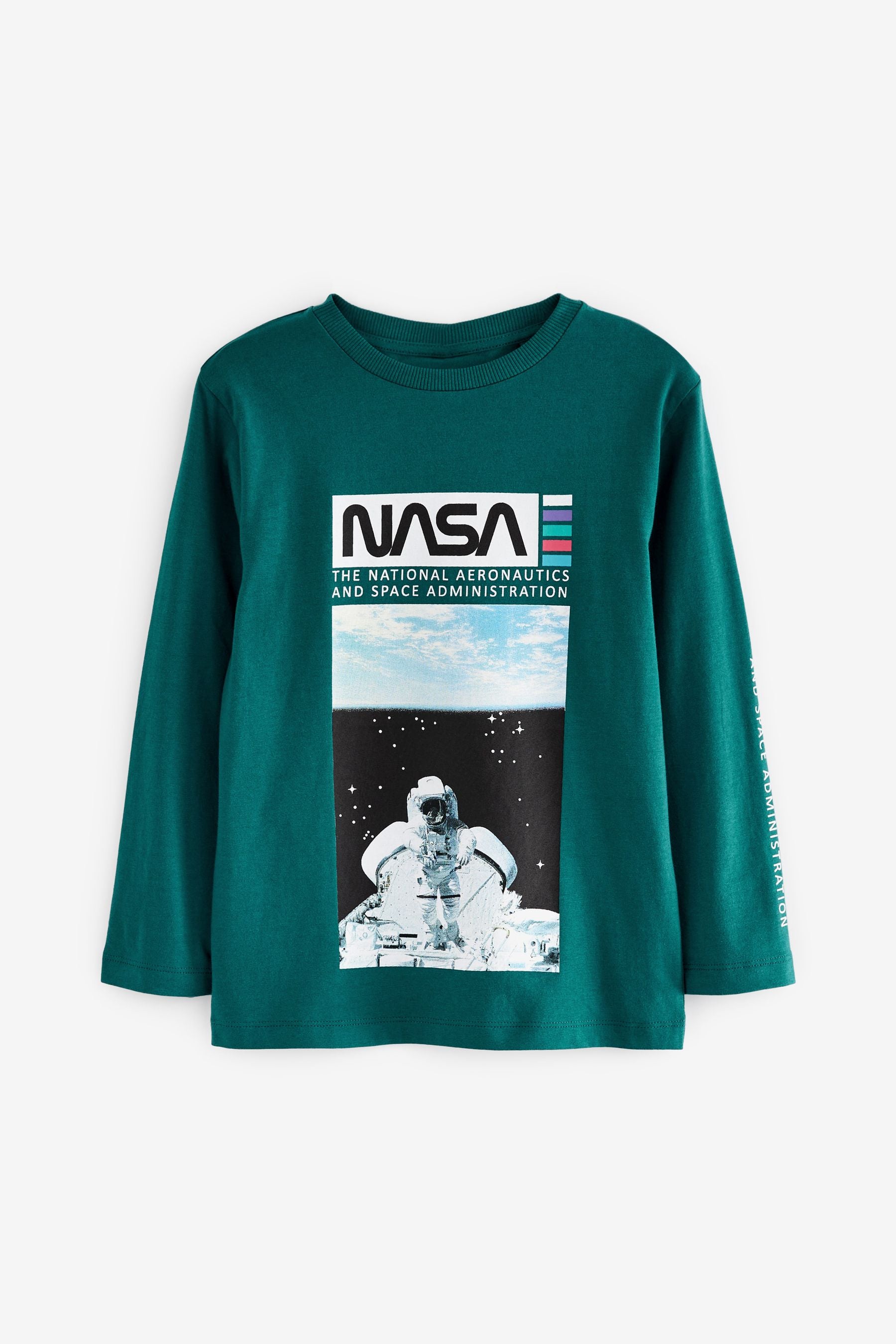 Green Nasa Long Sleeve T-Shirt (3-16yrs)