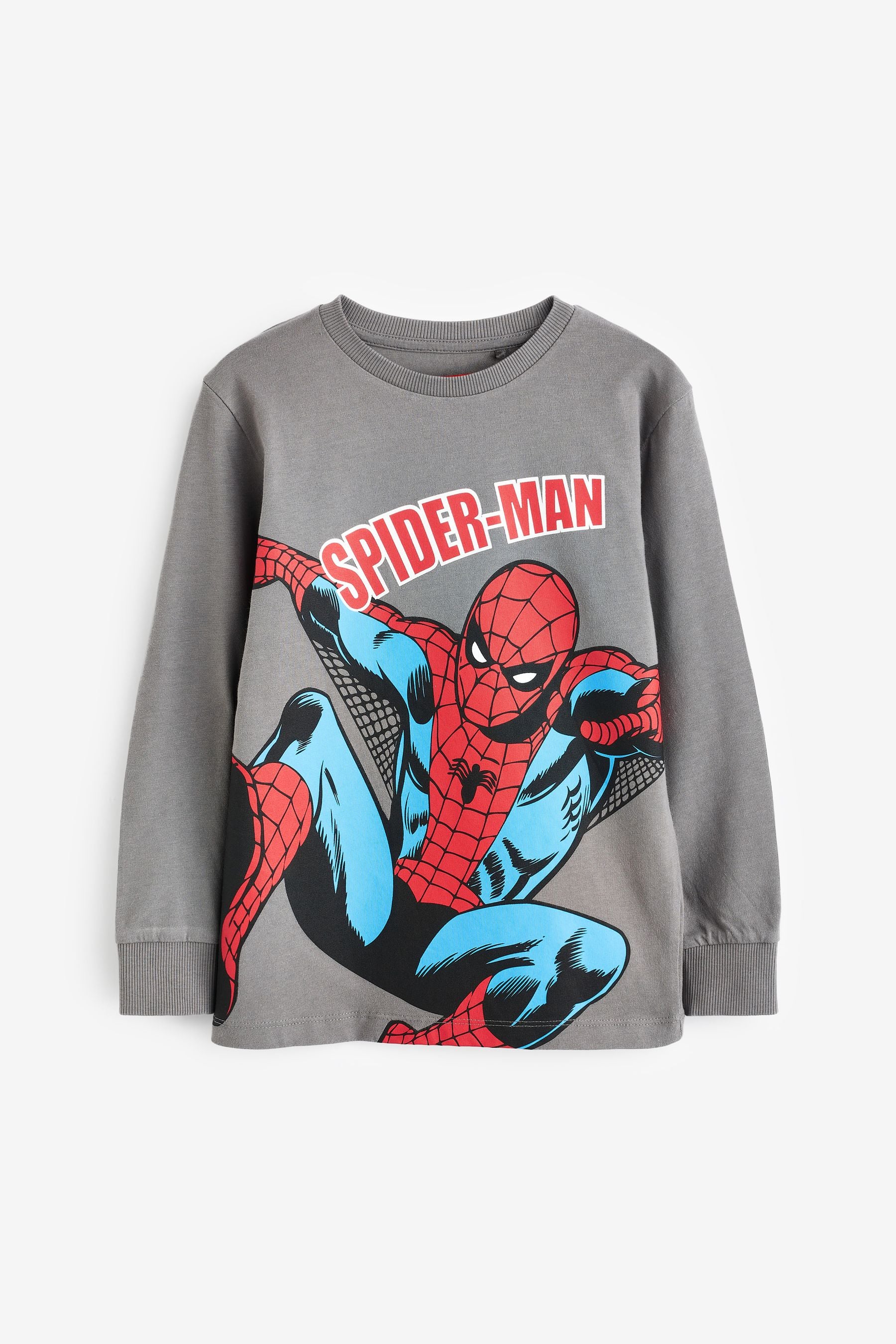 Charcoal Grey Marvel Long Sleeve T-Shirt (3-16yrs)