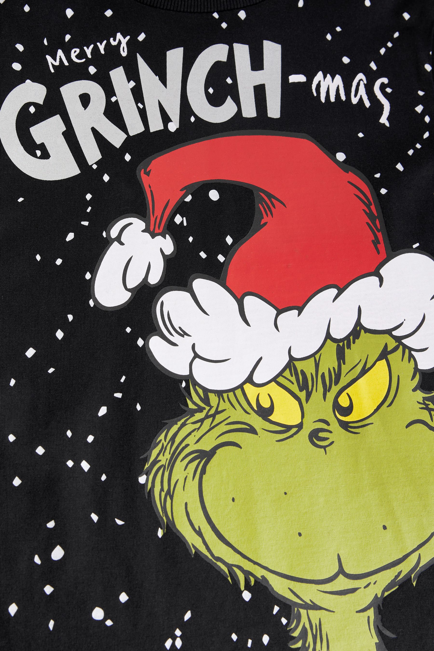 The Grinch Black Long Sleeve Christmas T-Shirt (3-16yrs)