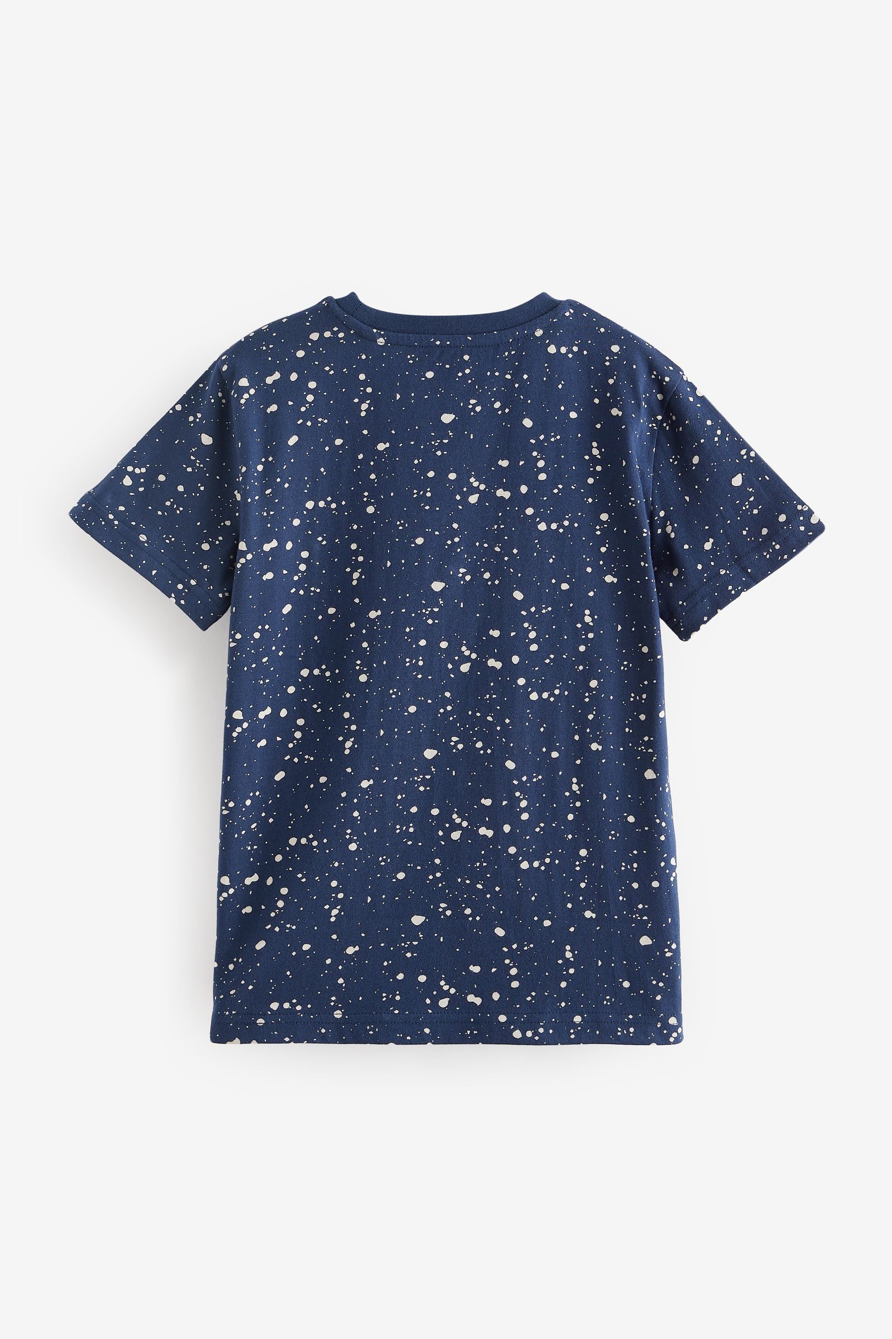 Navy Blue Pikachu Christmas Short Sleeve T-Shirt (4-16yrs)