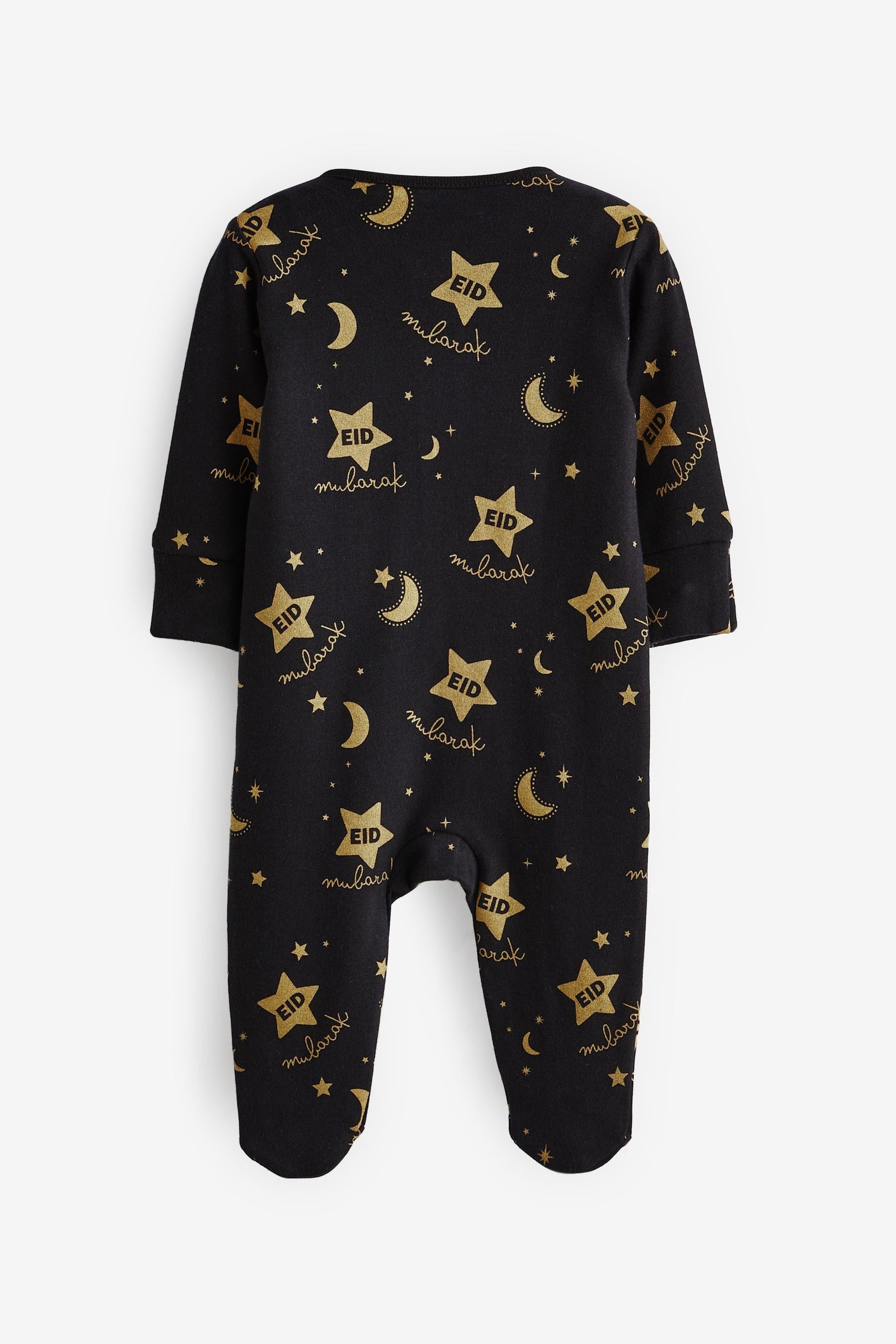 Black/Gold Baby Eid Sleepsuit (0mths-2yrs)