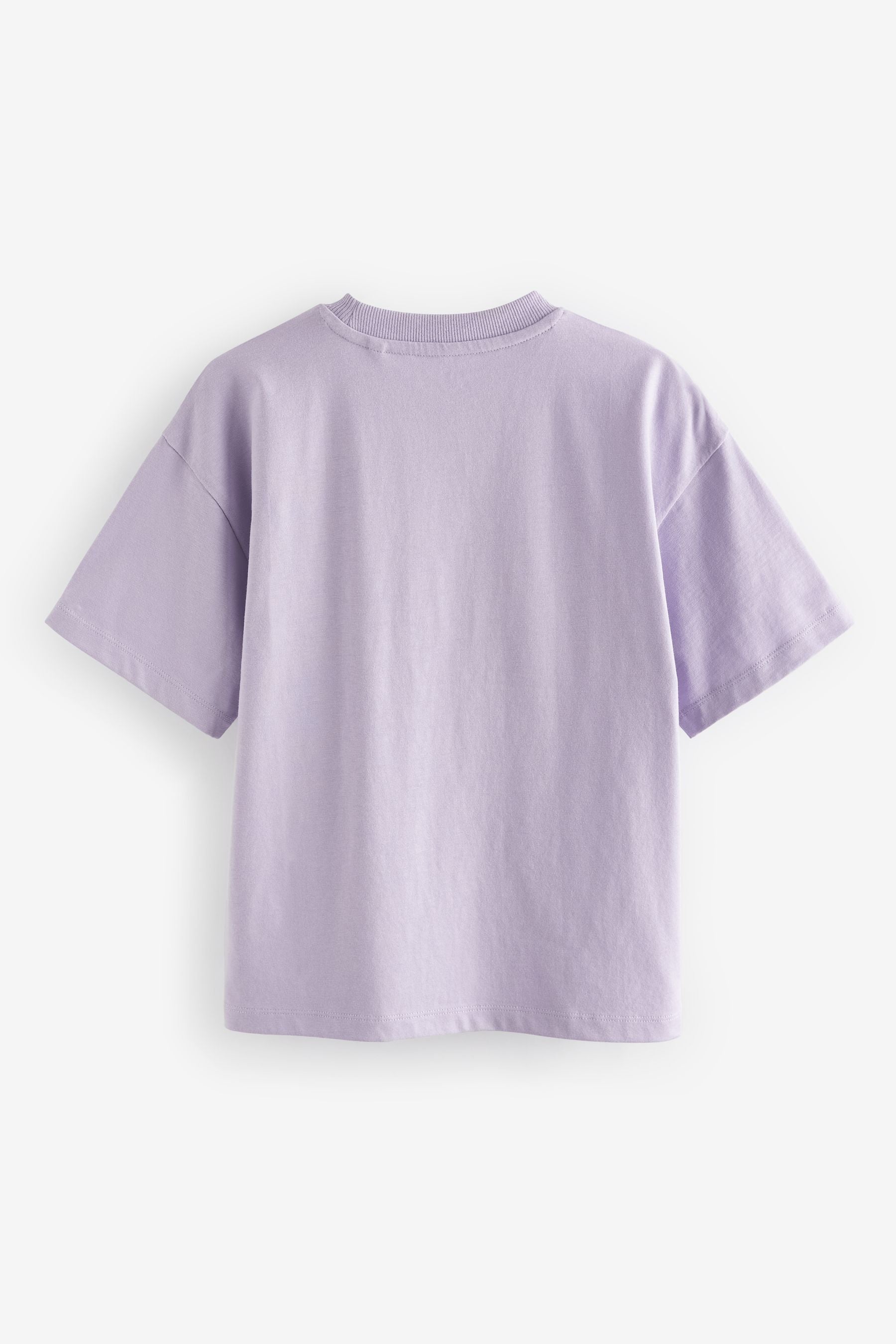 Lilac Purple Oversized Cotton Short Sleeve T-Shirt (3-16yrs)