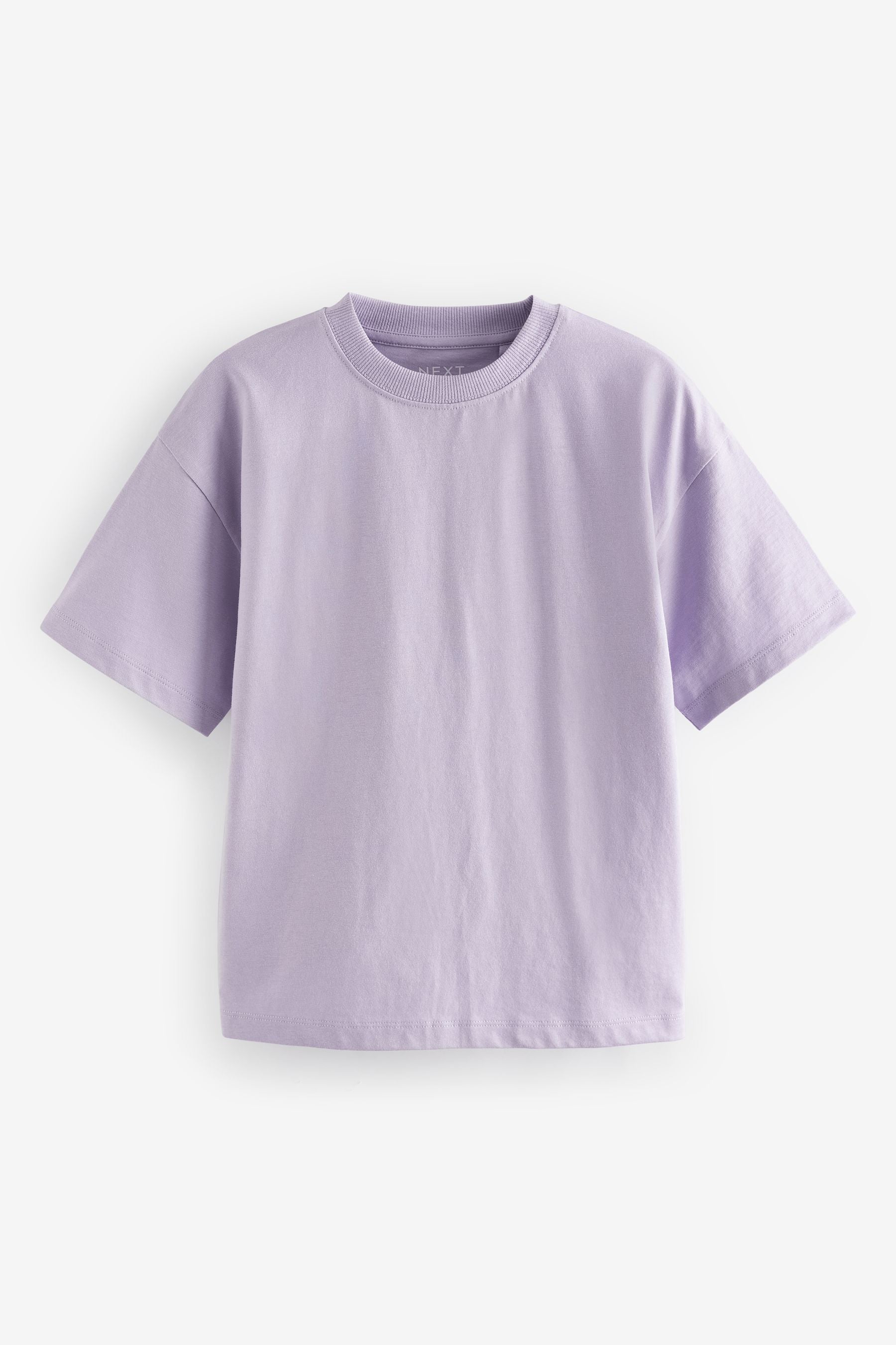 Lilac Purple Oversized Cotton Short Sleeve T-Shirt (3-16yrs)