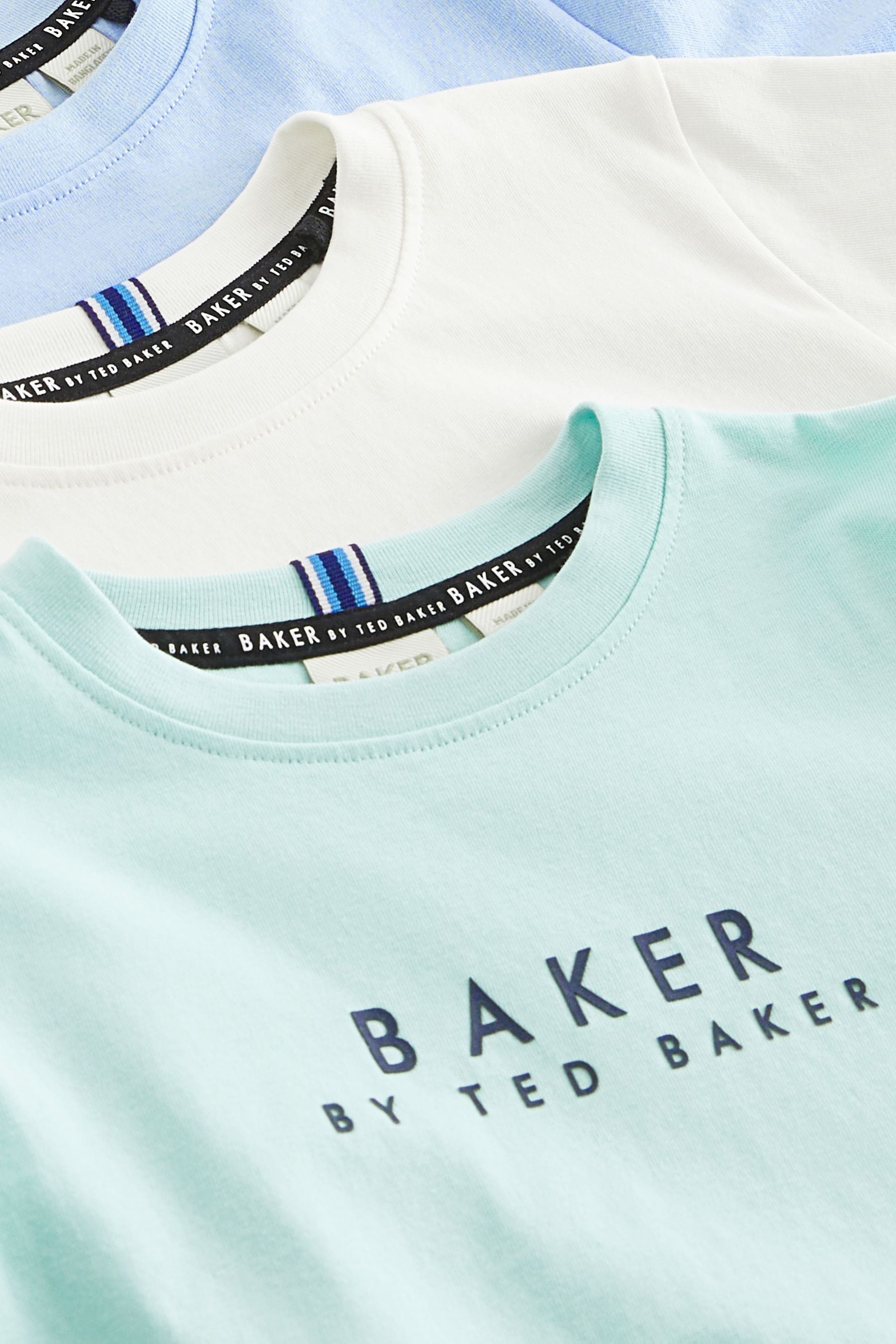 Blue/Green/White Baker by Ted Baker T-Shirts 3 Pack