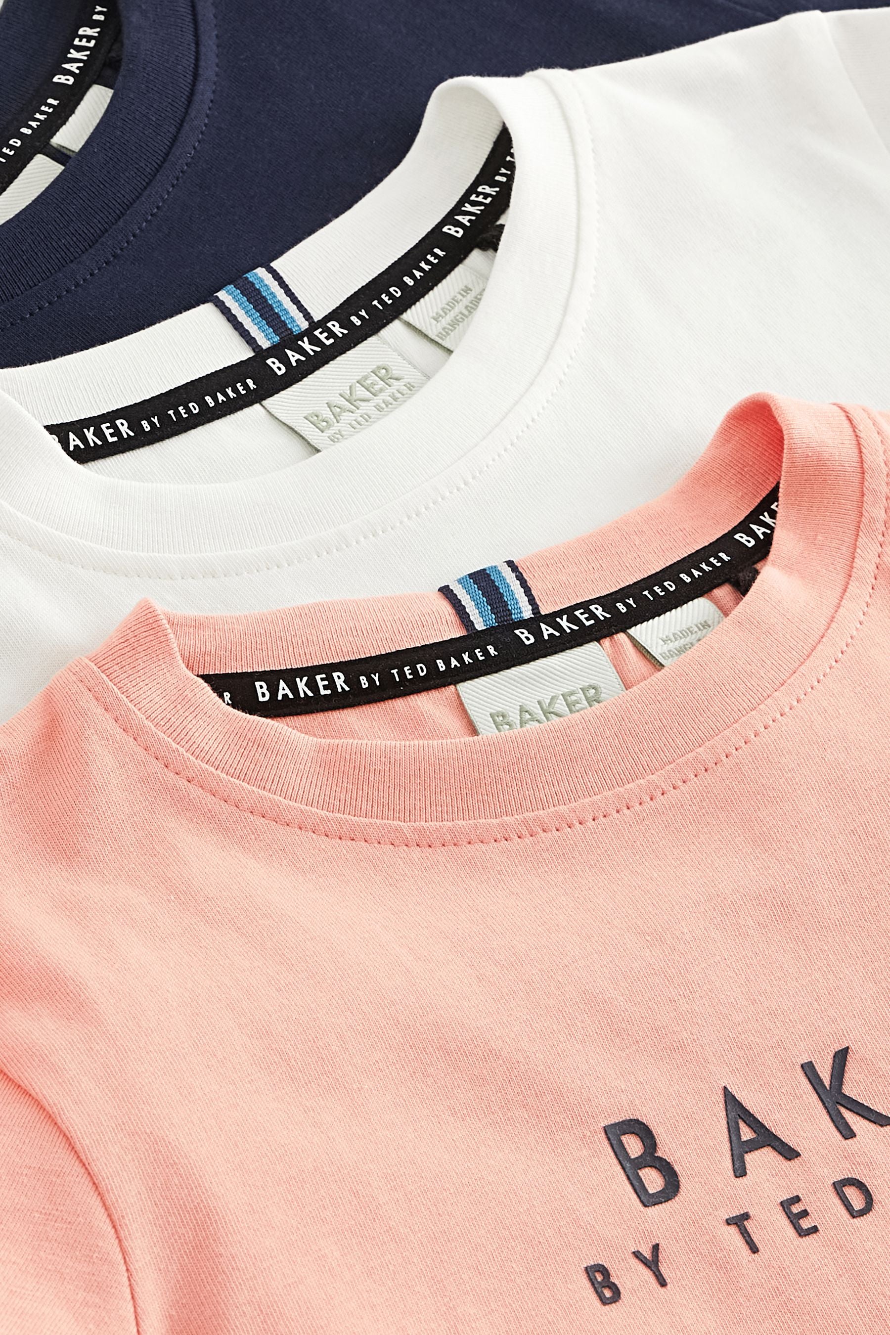 Orange/White/Navy Baker by Ted Baker T-Shirts 3 Pack