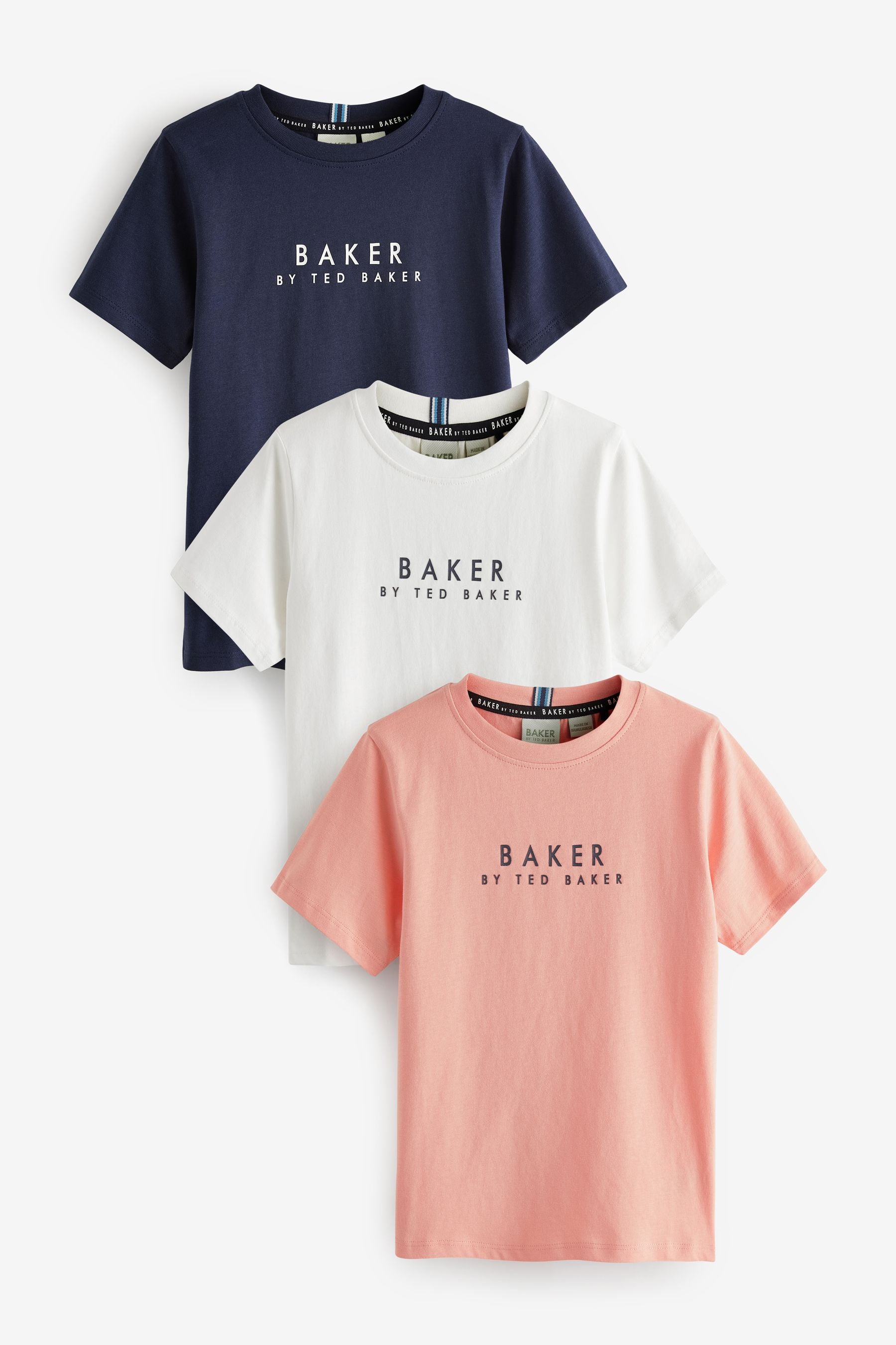 Orange/White/Navy Baker by Ted Baker T-Shirts 3 Pack