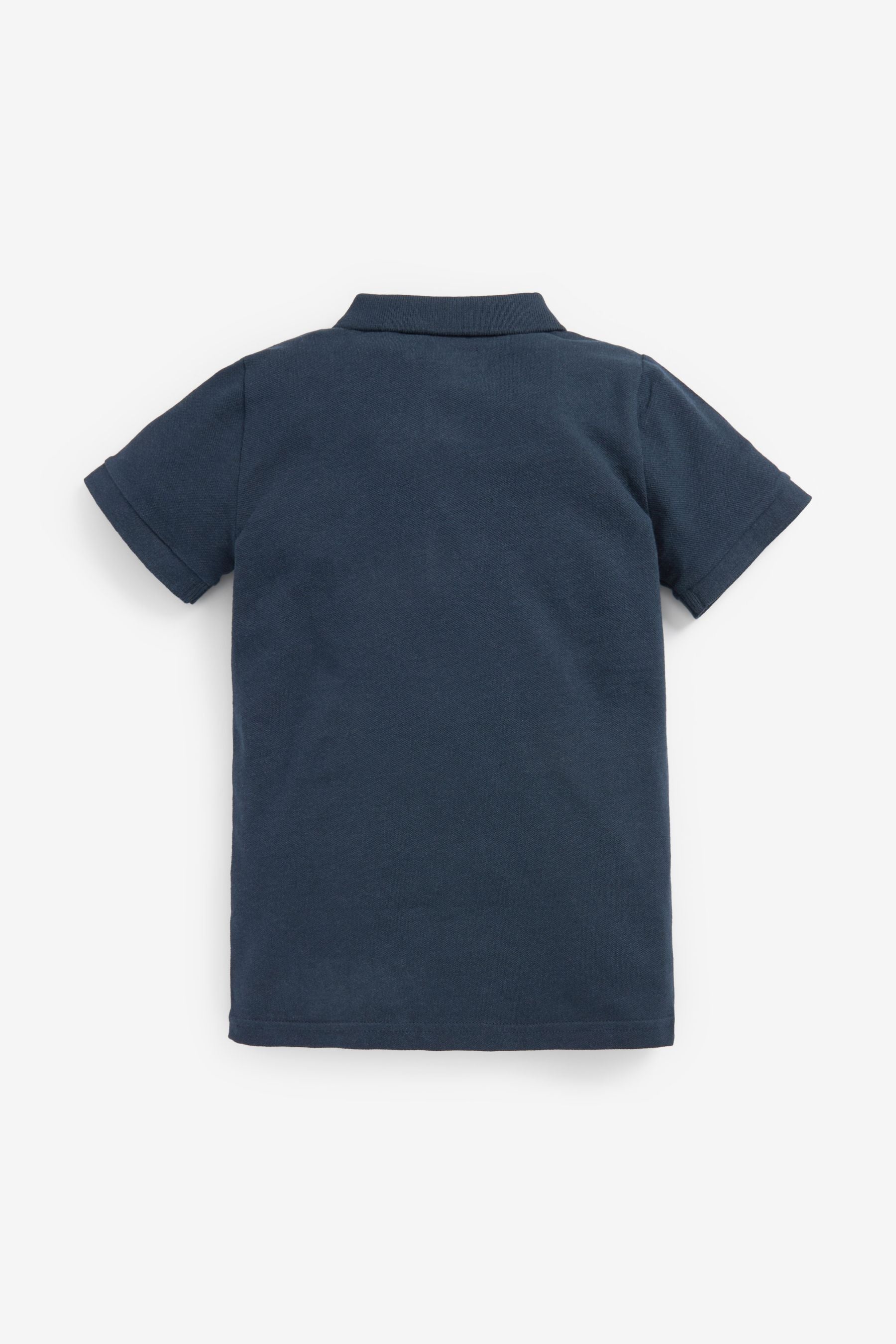 Navy Blue Short Sleeve Polo Shirt (3-16yrs)