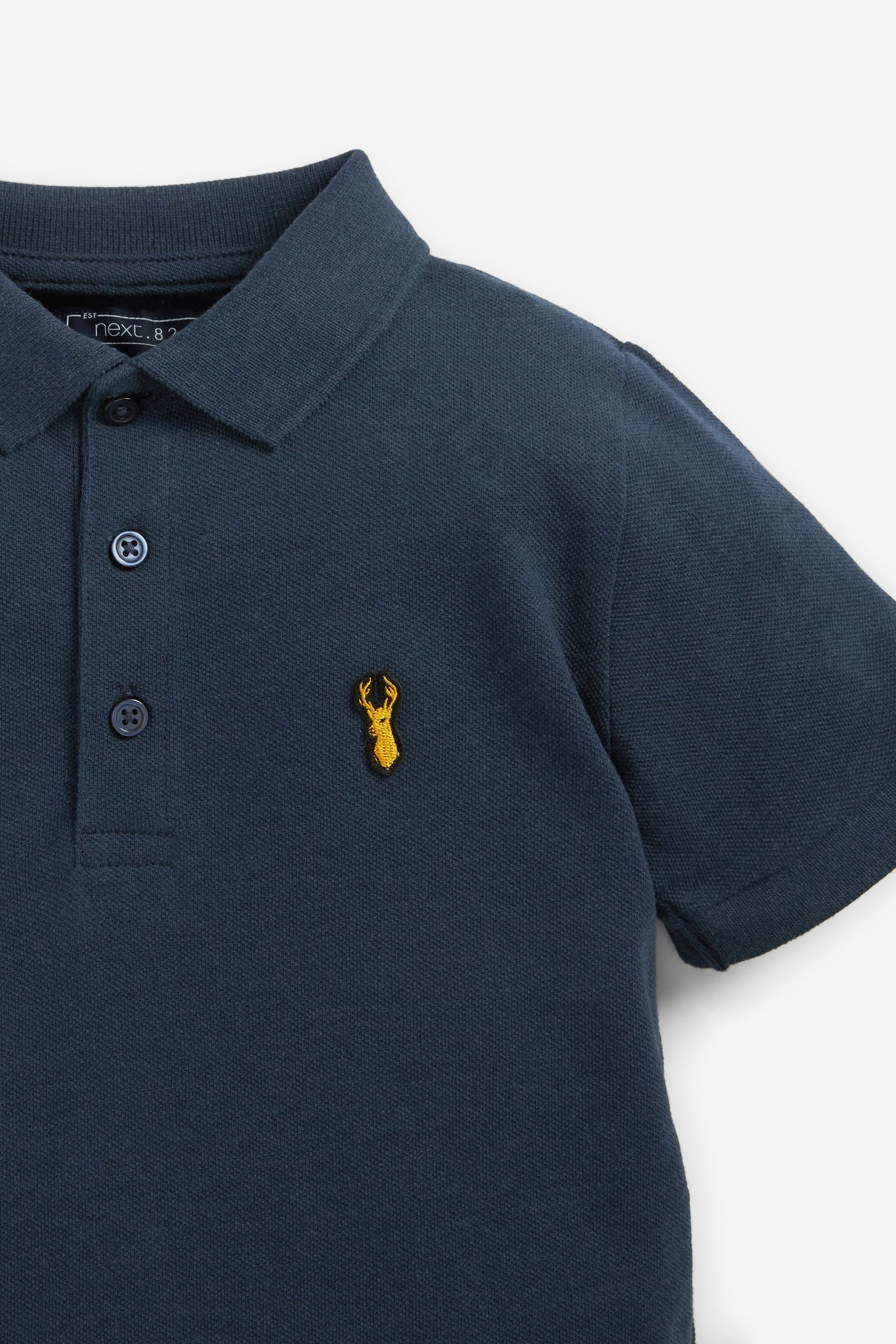 Navy Blue Short Sleeve Polo Shirt (3-16yrs)