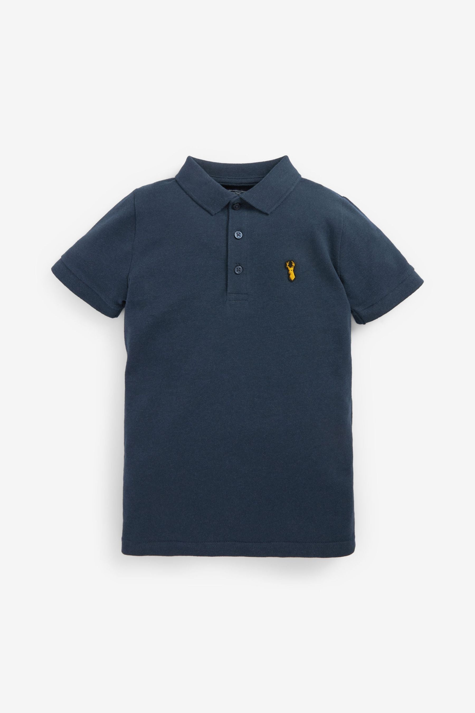 Navy Blue Short Sleeve Polo Shirt (3-16yrs)