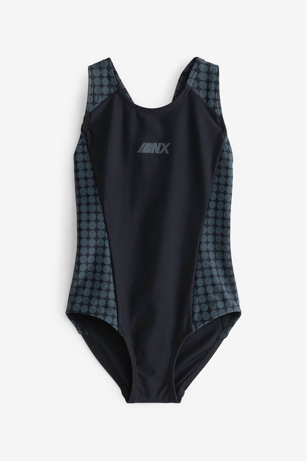 Black Sports Swimsuit (3-16yrs)