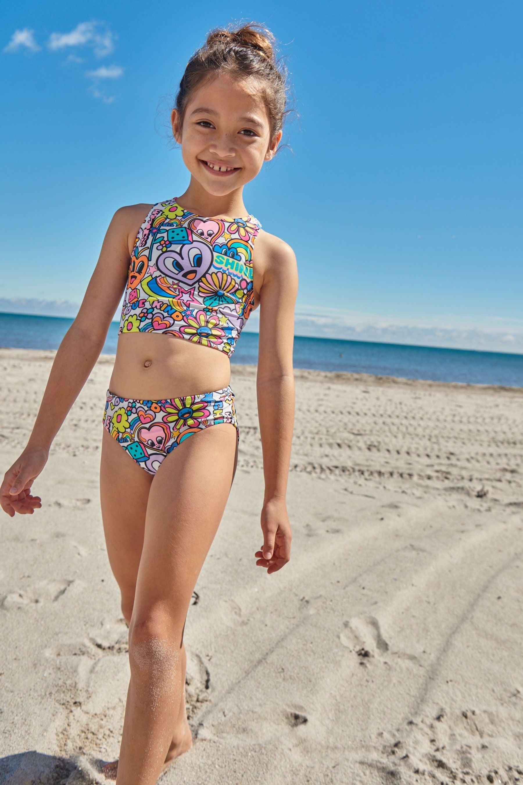 White/Lime Bikini (3-16yrs)