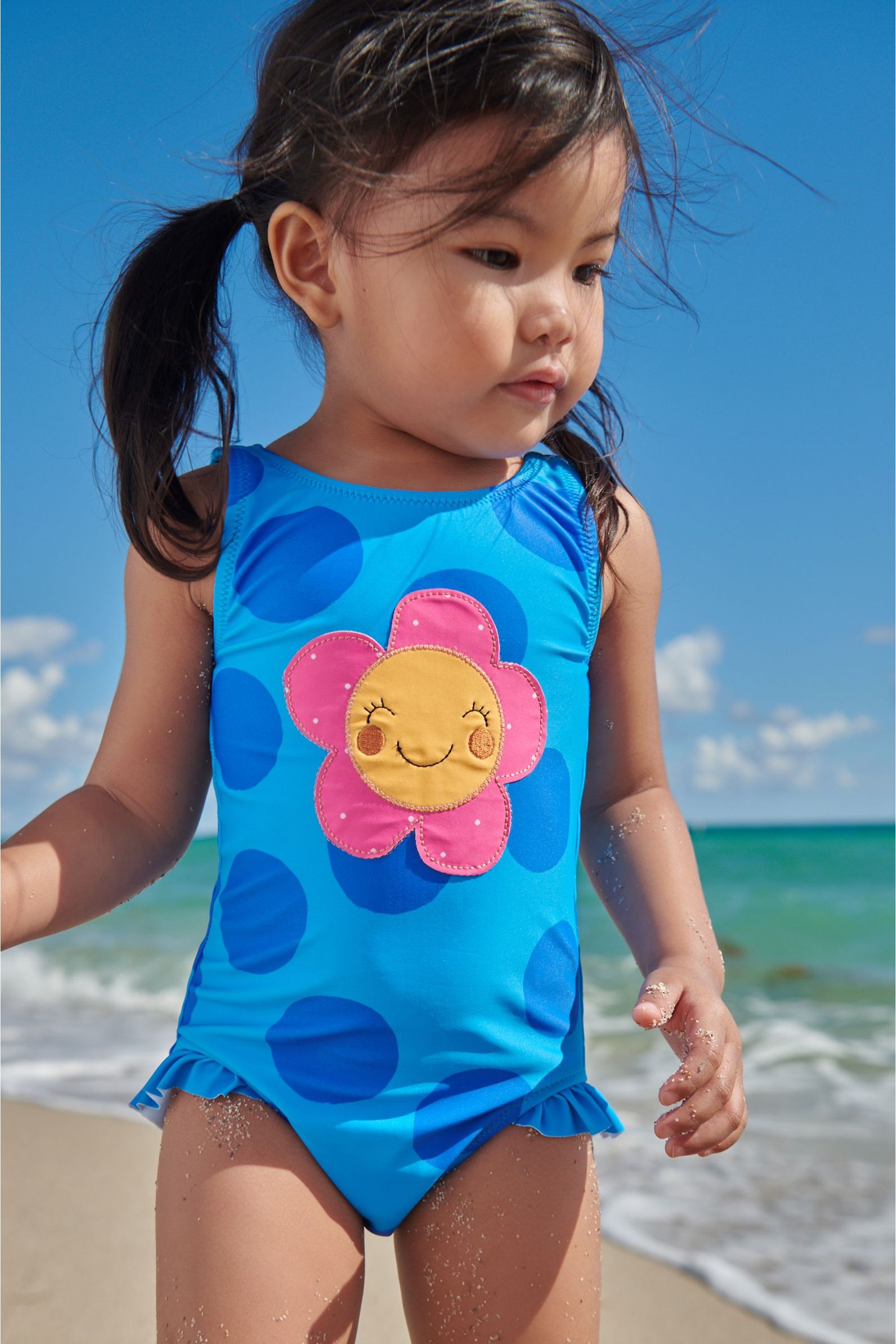 Cobalt Blue Appliqu Character Swimsuit (3mths-7yr