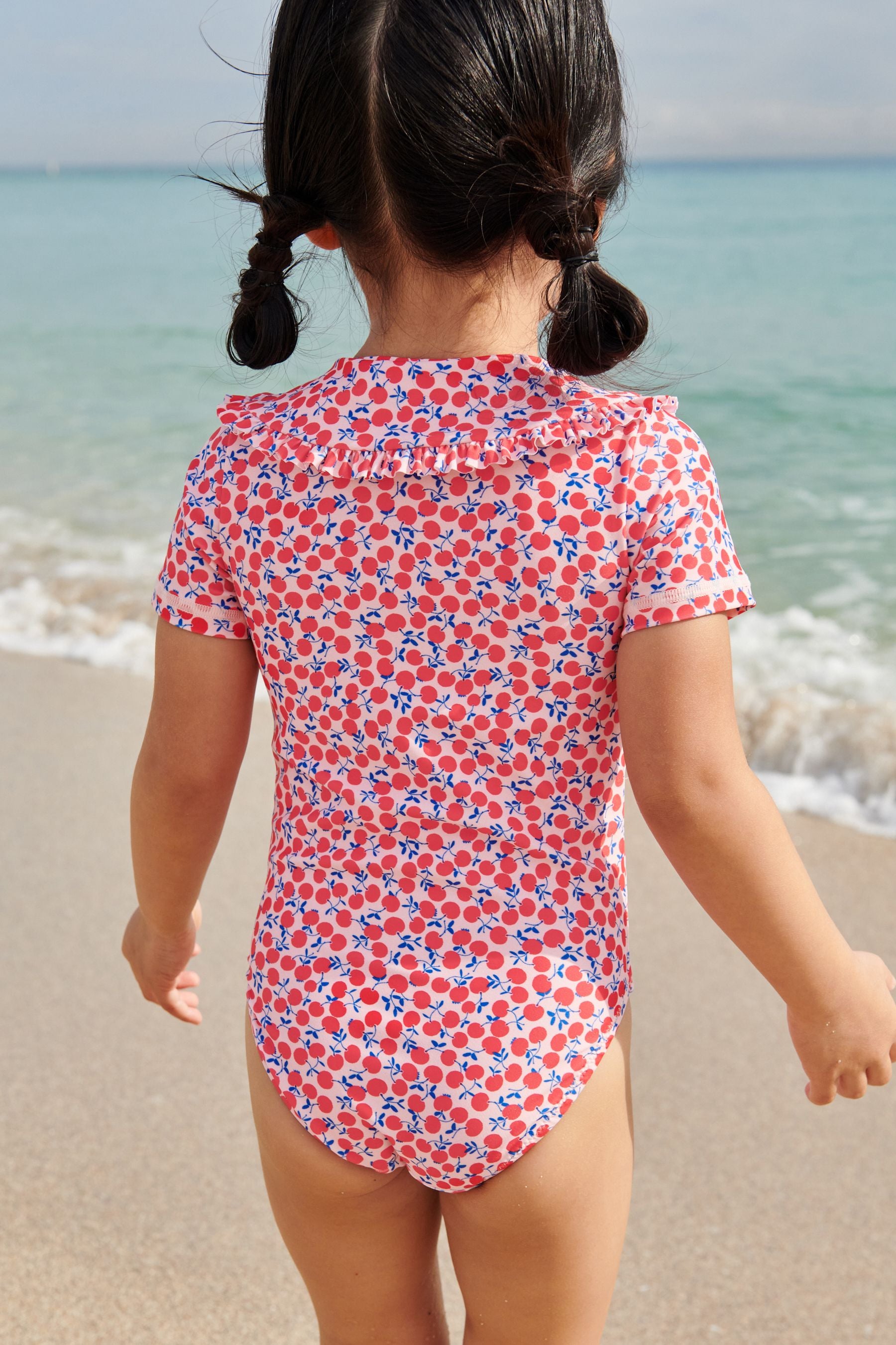 Red Collared Swimsuit (3mths-7yrs)