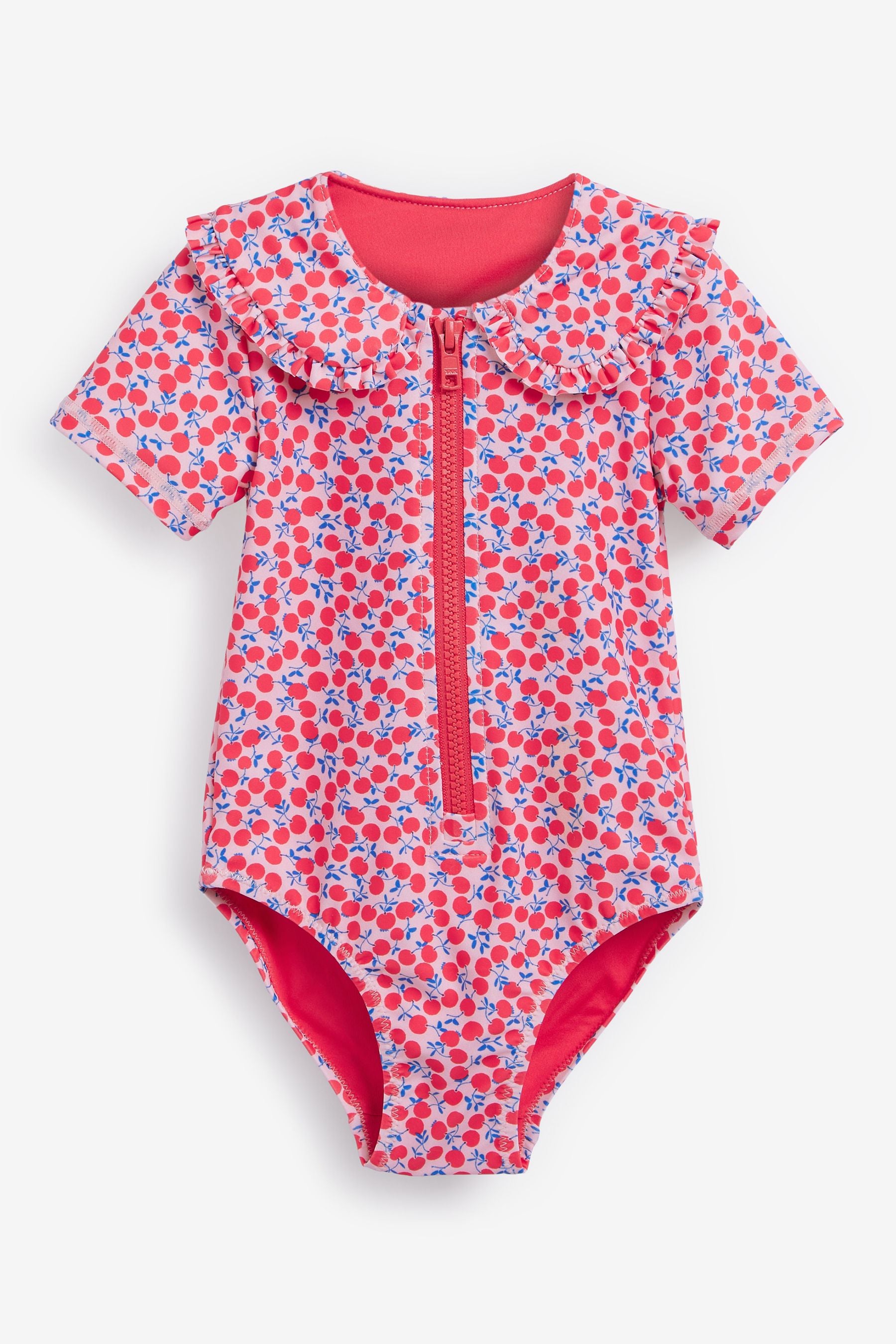 Red Collared Swimsuit (3mths-7yrs)