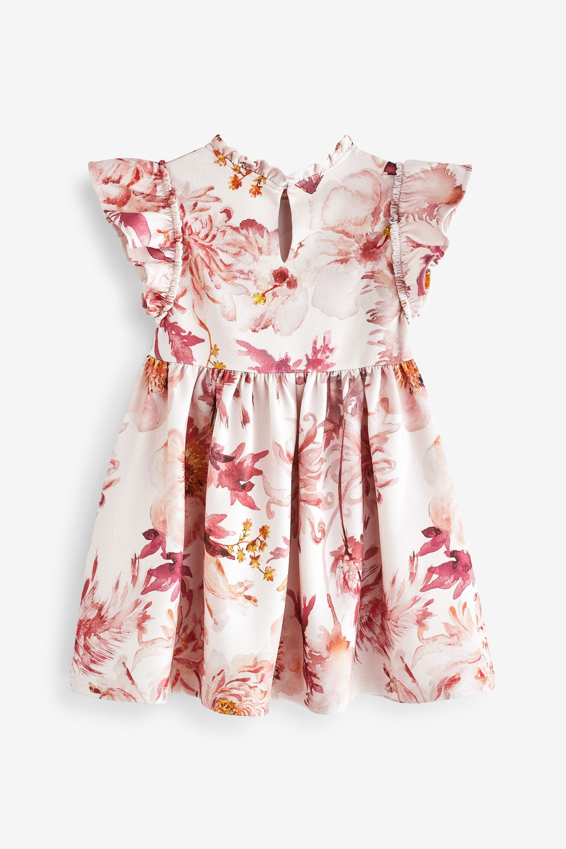 Pink Floral Ponte Dress (3mths-7yrs)