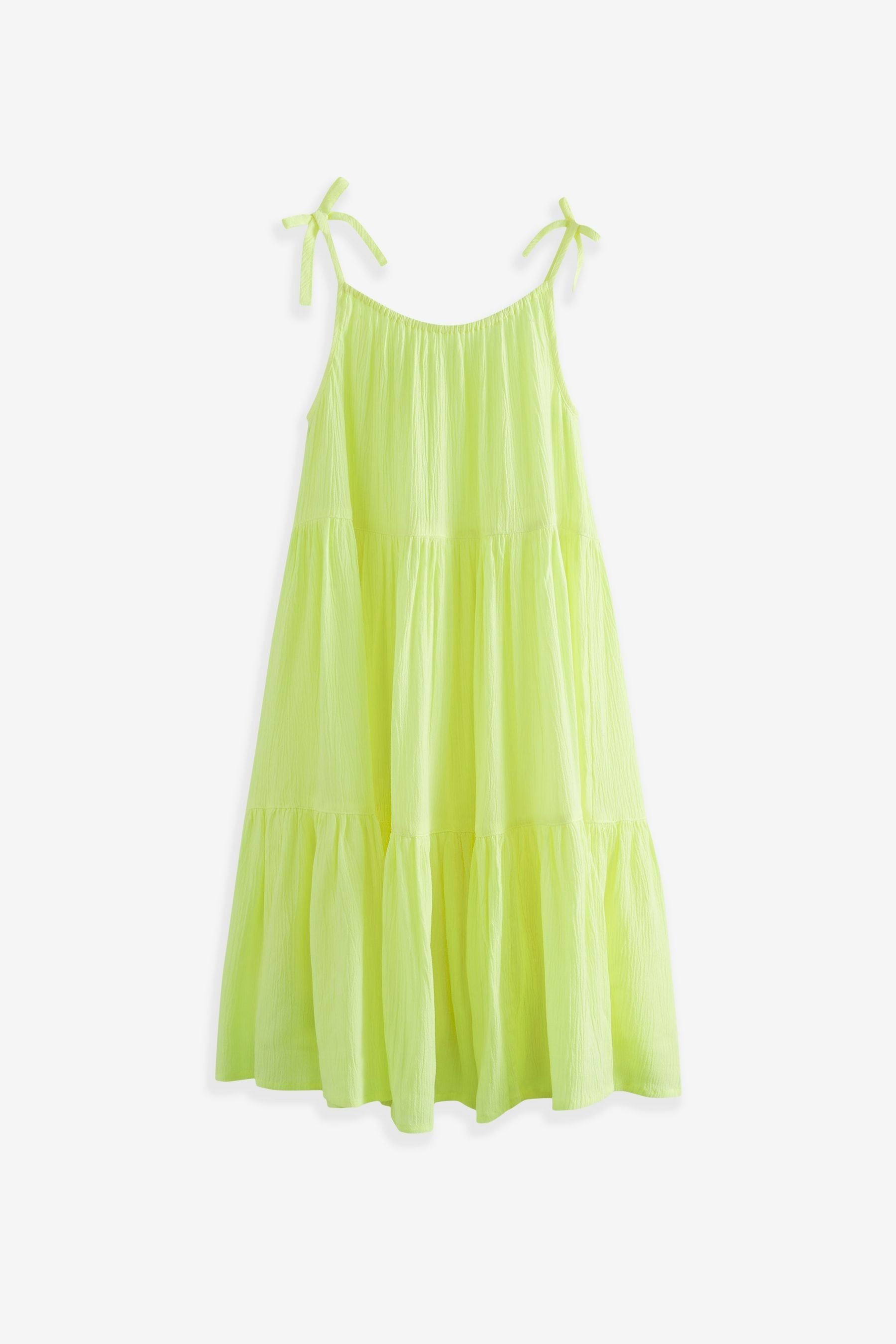 Fluro Yellow Tiered Dress (3-16yrs)