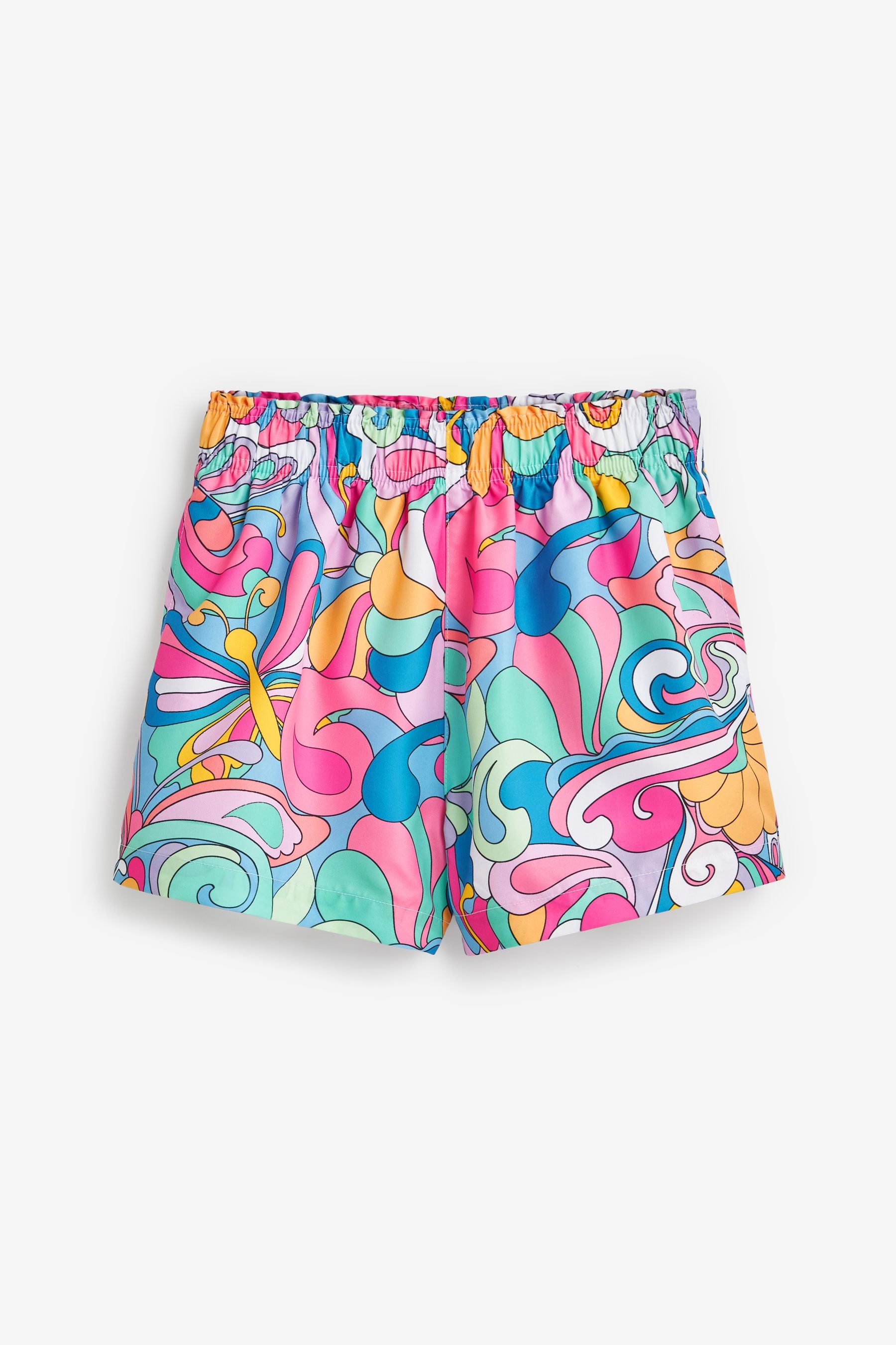 Pink/Blue Quick Dry Paper Bag Beach Shorts